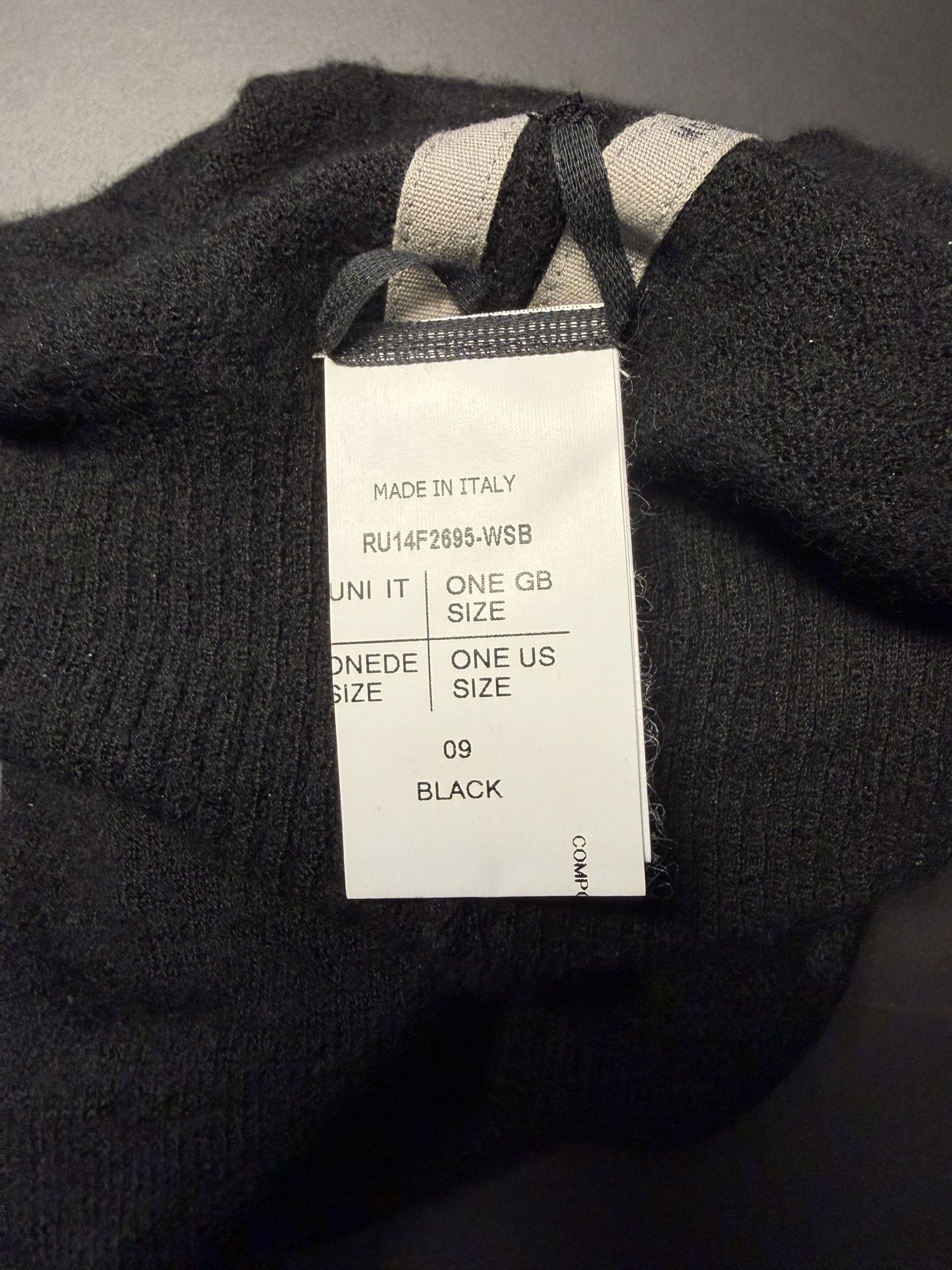 Rick Owens Rick Owens Black Cashmere Beanie Hat FW14 One Size Size ONE SIZE - 4 Thumbnail