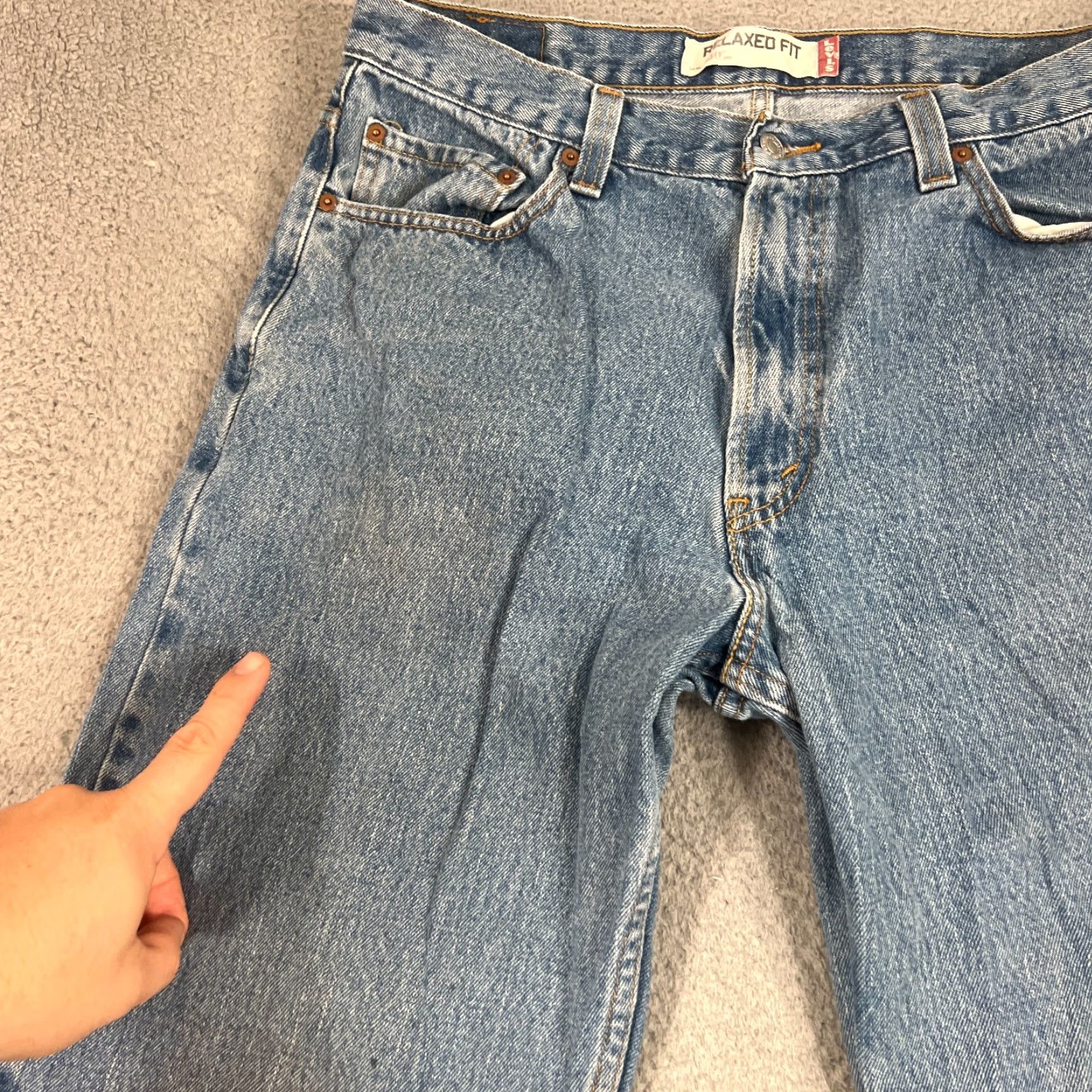 Levi's Levi's 550 Jeans Mens 36x30 Blue Relaxed Fit Denim Cotton Regular Inseam 30 Jeans Mens Blue 550 Tapered Classic Distressed Pockets Vintage N/A Size US 36 / EU 52 - 6 Thumbnail