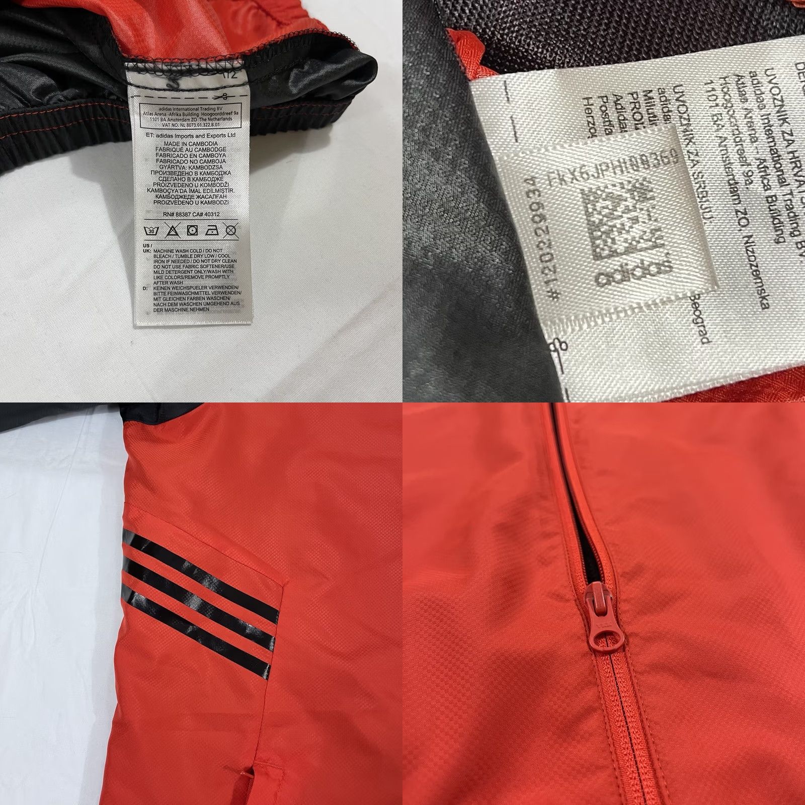 Adidas Adidas Golf Windbreaker 2XL Jacket Mens Red Black 3 Stripes Climaproof CZ8498 Full Zip Vented Moisture Wicking Windproof Pockets Size US XXL / EU 58 / 5 - 9 Thumbnail