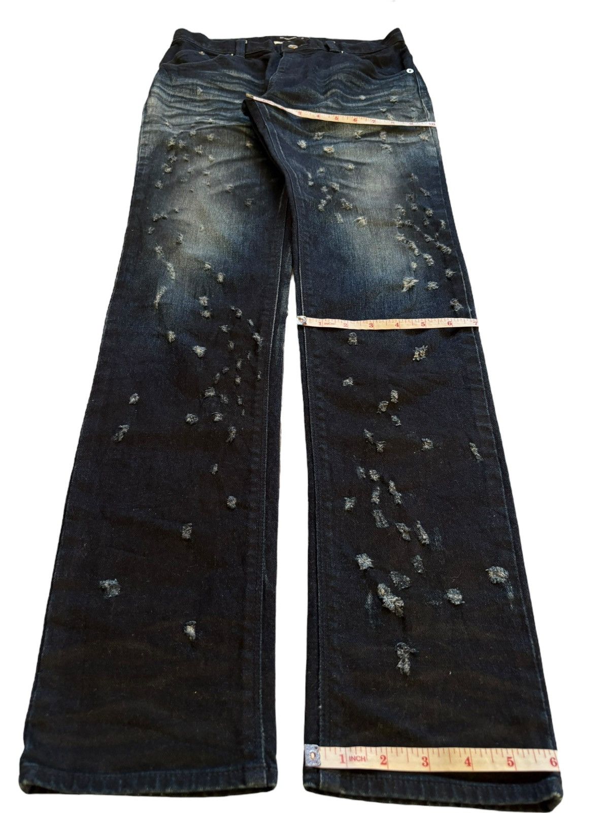 Japanese Brand × Seditionaries × semanticdesign Vintage Semantic Design Indigo Distressed Slim Fit Jeans Size US 29 - 15 Thumbnail