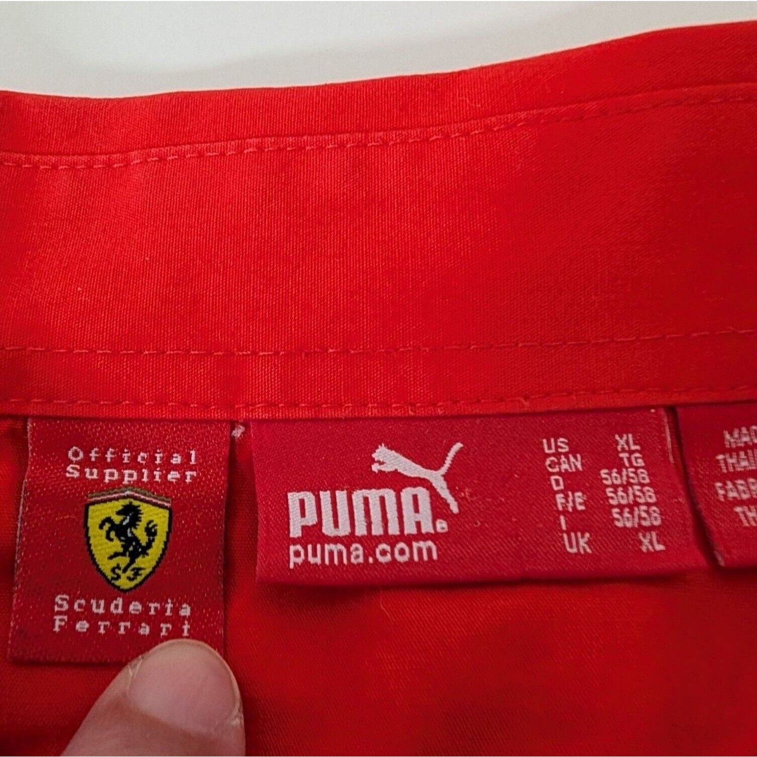 Designer Puma Scuderia Ferrari Team Racing Shirt Mens Size XL Red Size US XL / EU 56 / 4 - 5 Thumbnail