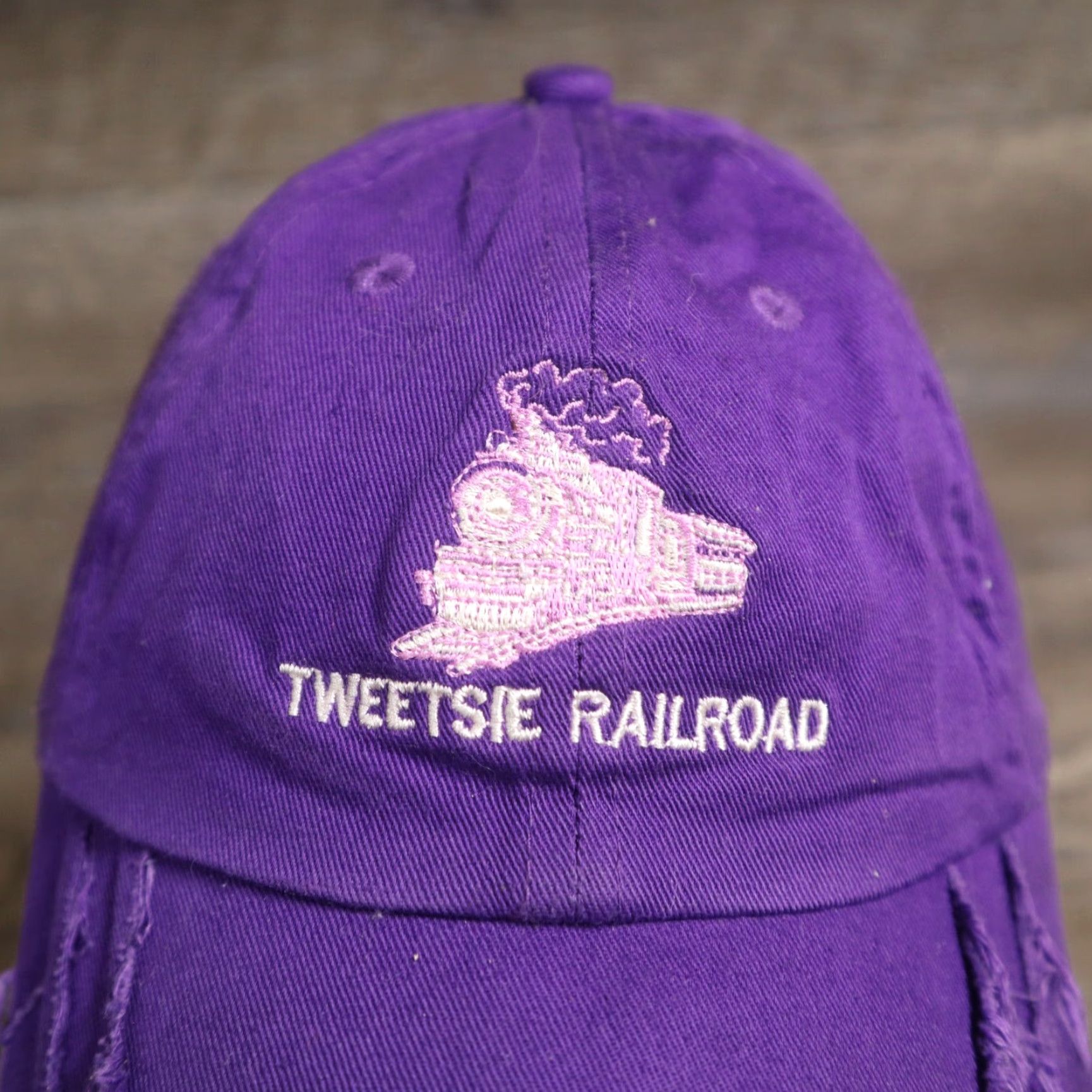 Vintage Tweetsie Railroad Blowing Rock NC Purple Baseball Embroidered Hat Adult Size ONE SIZE - 2 Thumbnail