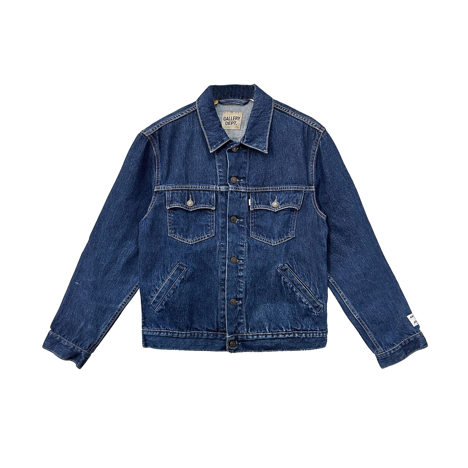 image of Gallery Dept. Embroidered Logo Denim Jacket, Men's (Size Large)