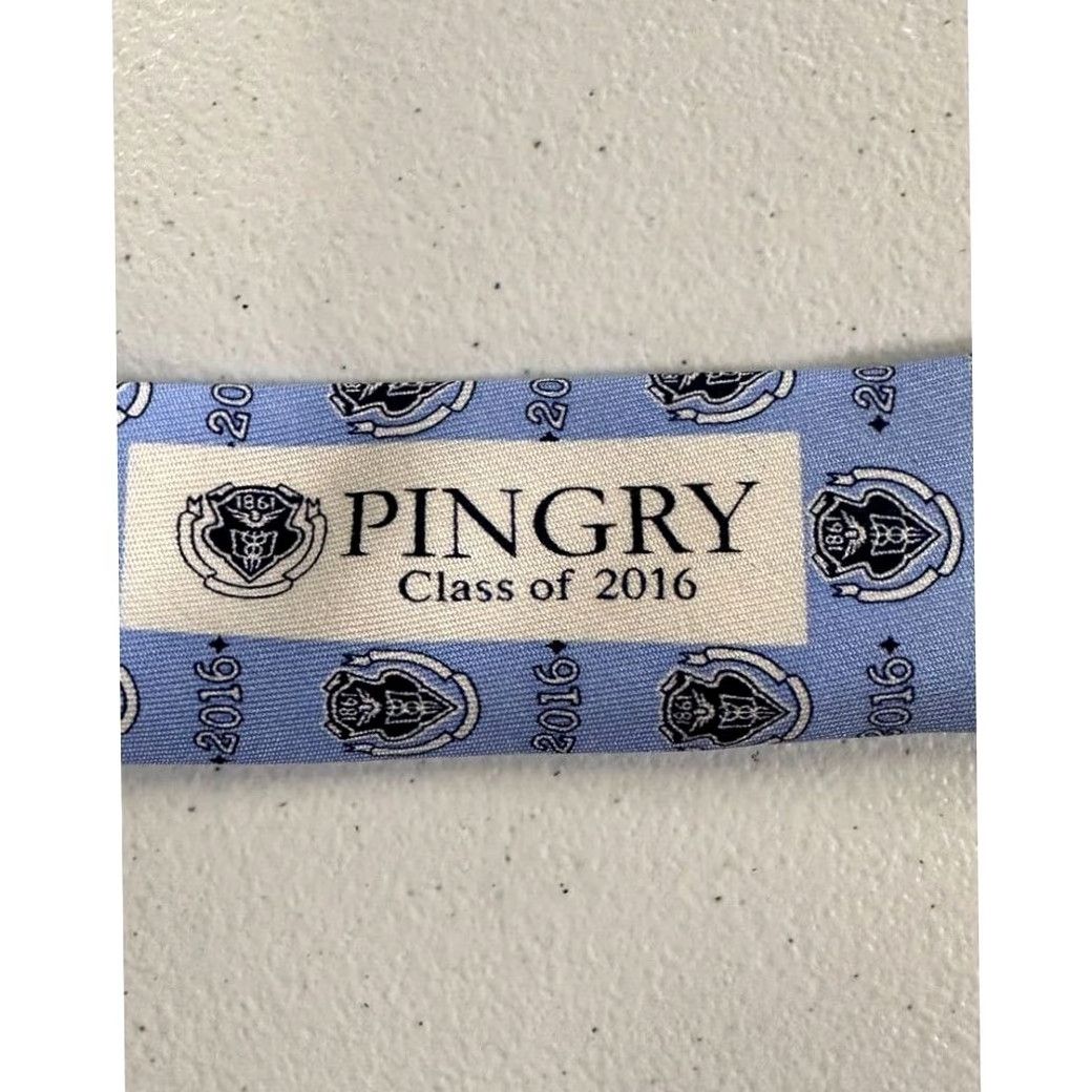 Vineyard Vines Vineyard Vines Silk Tie Necktie Blue 100% Mens One Size Satin Geometric Nautical Preppy NEW Size ONE SIZE - 2 Thumbnail