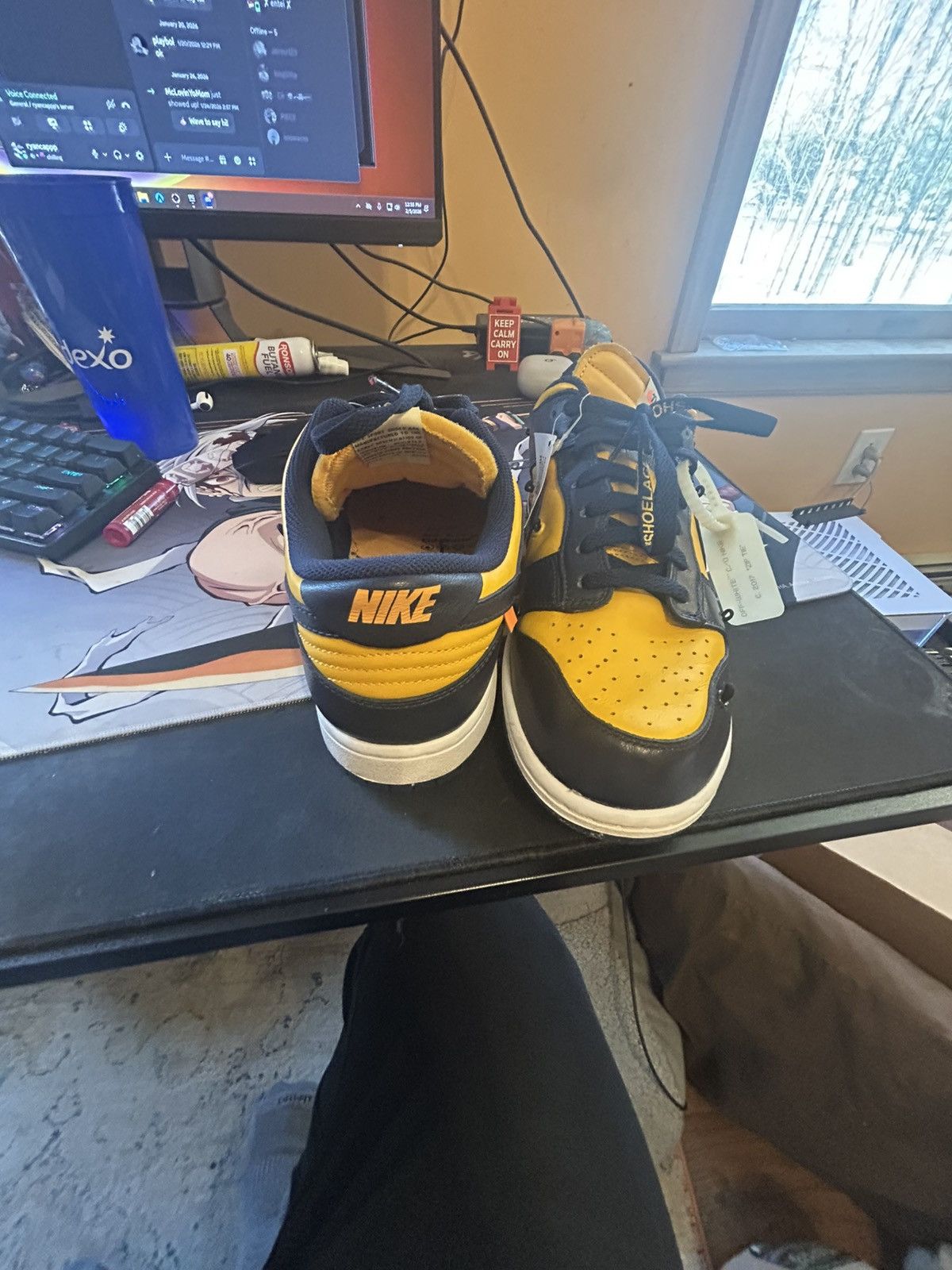 Nike Nike dunk low off white Michigan Size US 11 / EU 44 - 4 Thumbnail
