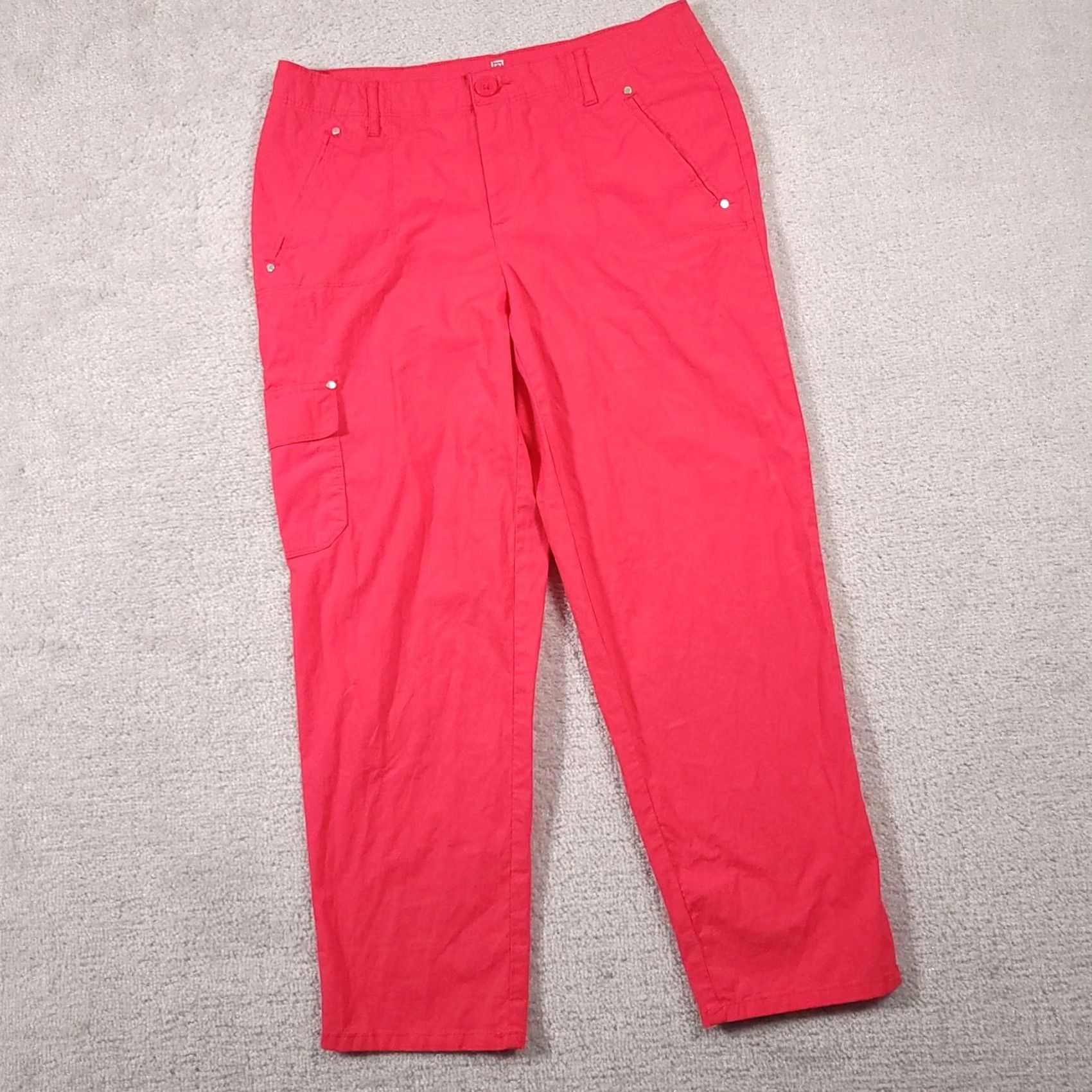 Liz Claiborne Liz Claiborne Capri Pants Women's 10P Petite Pink Stretch Mid-Rise Casual Size 32" / US 10 / IT 46 - 2 Thumbnail
