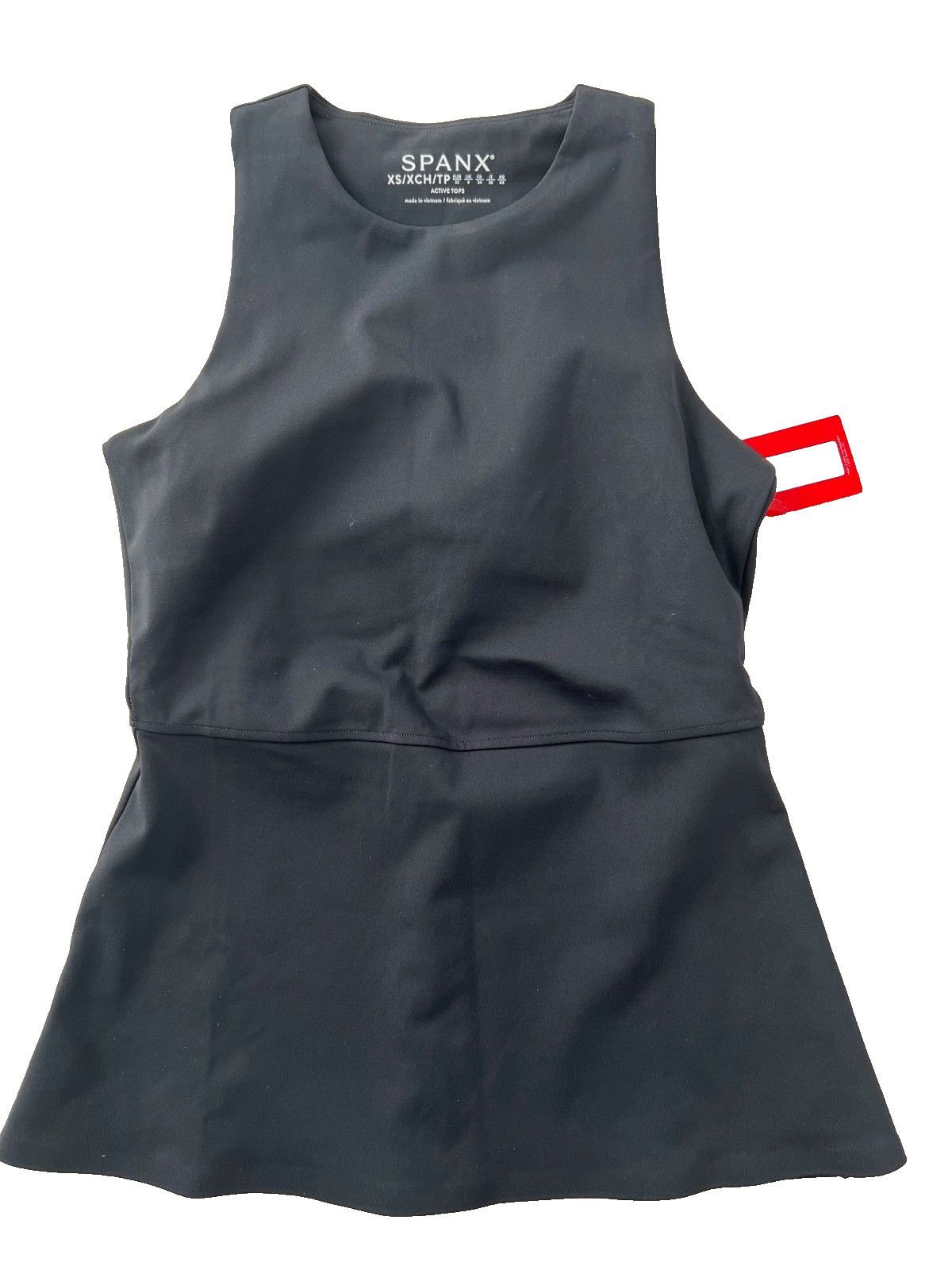 Spanx Spanx 50660R Active Peplum Tank Top Black ( XS ) Size XS / US 0-2 / IT 36-38 - 3 Thumbnail