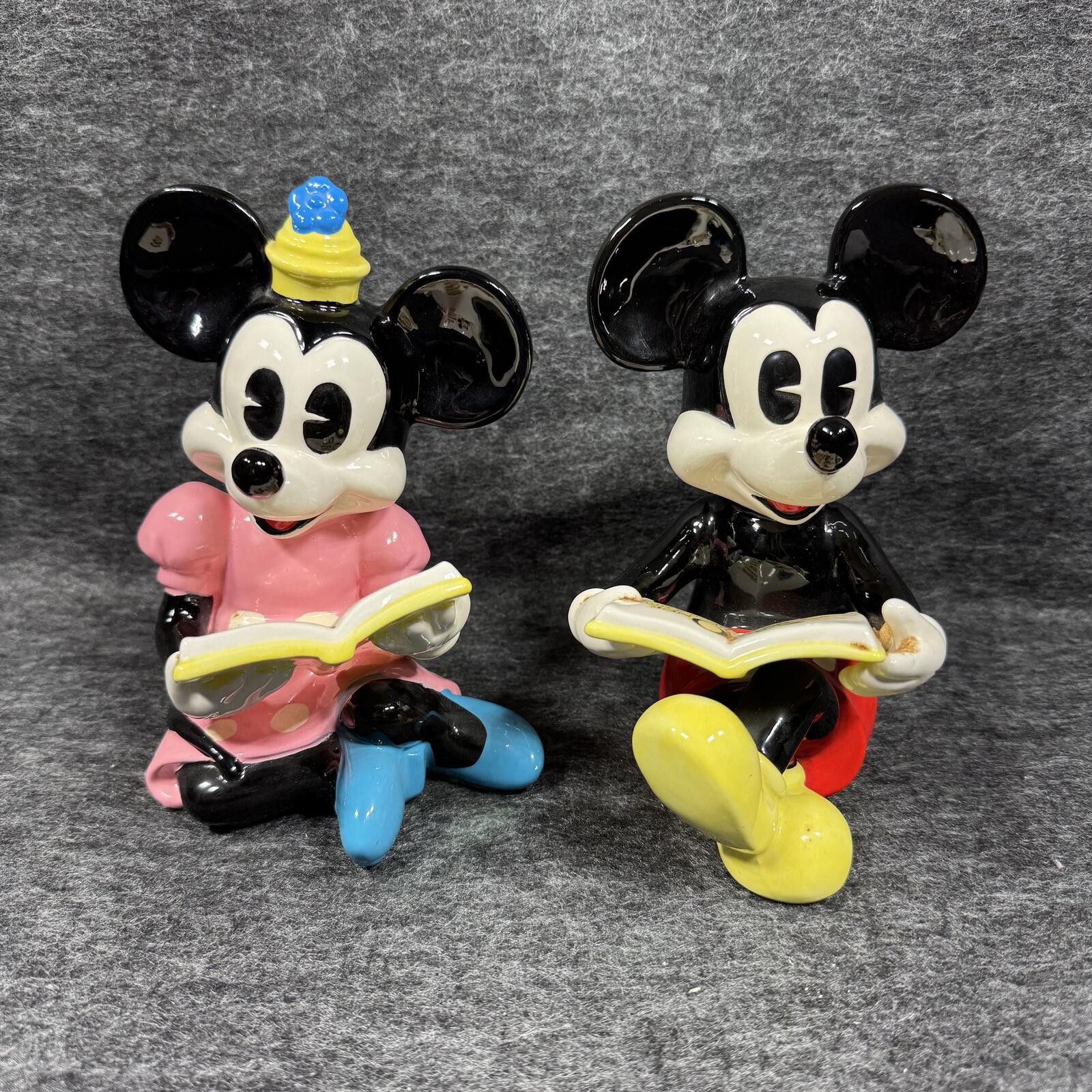 Disney Disney Bookends 1979 Walt Disney Mickey & Minnie Ceramic VTG Size ONE SIZE - 1 Thumbnail