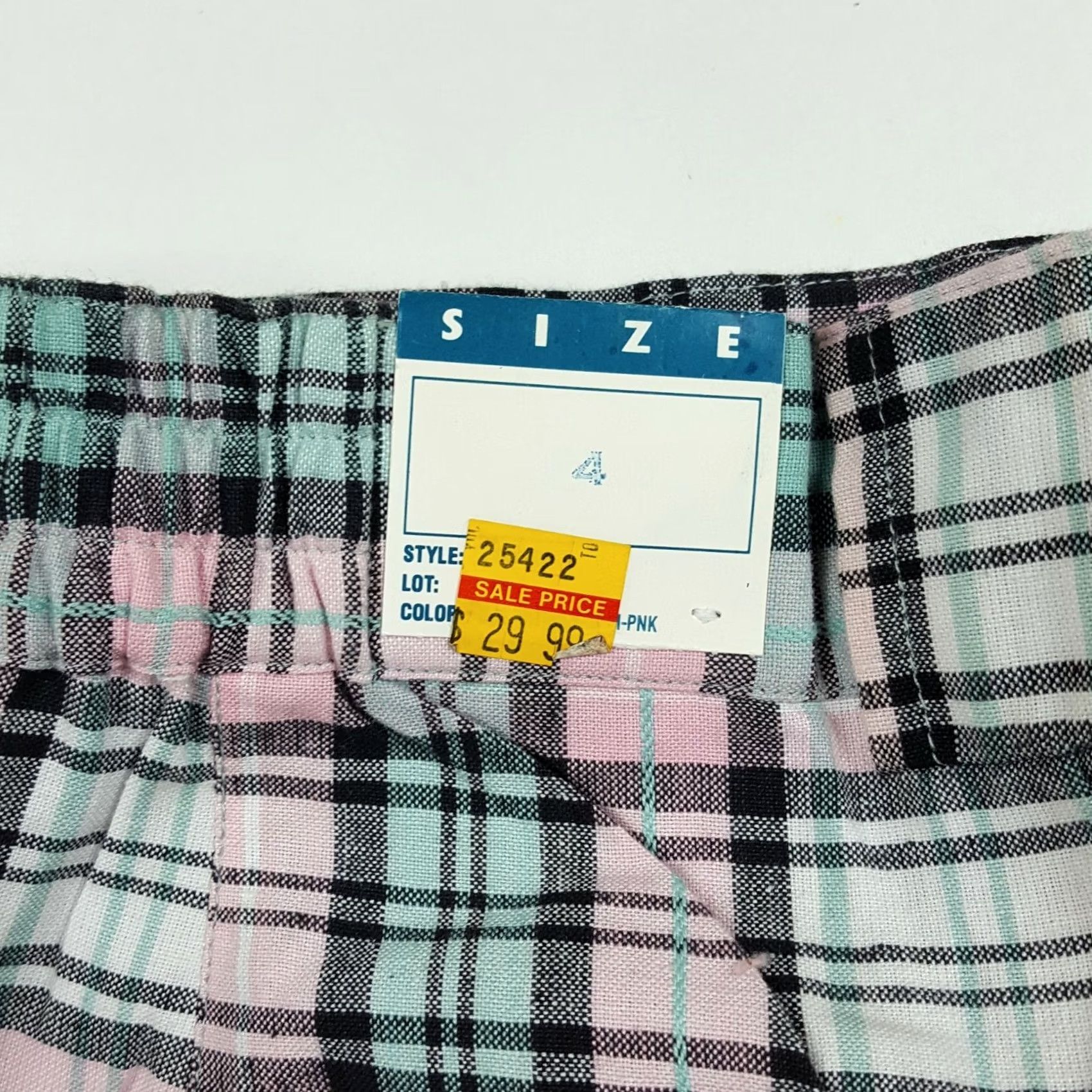 Vintage VINTAGE LA Mode Plaid Womens Size 4 High Waist Outdoor Chino Shorts NOS Size 42" / US 20 - 7 Thumbnail