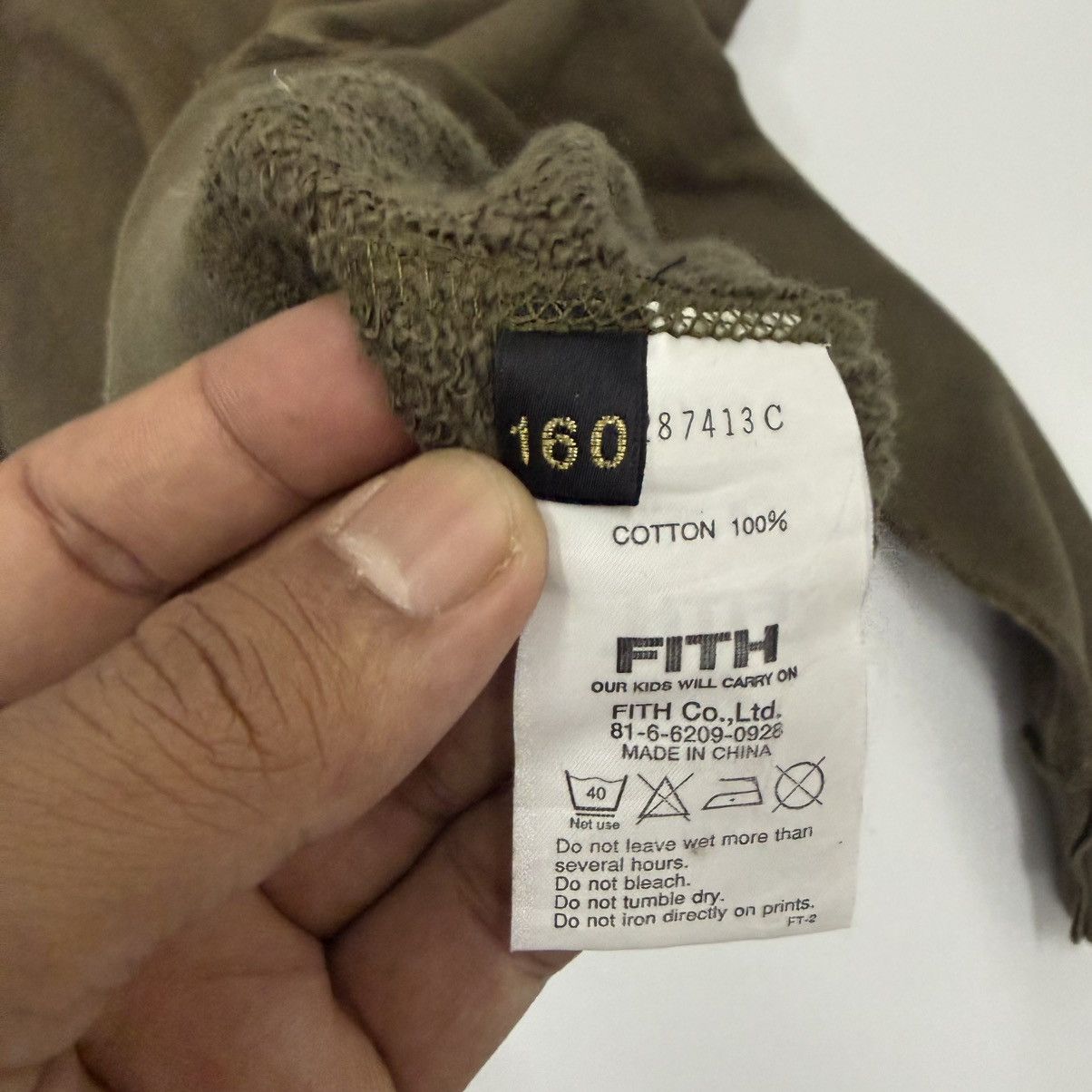 Japanese Brand ⚡️FITH WORKS Olive Raw Edge Sweat Japanese American Military Size US XS / EU 42 / 0 - 9 Thumbnail