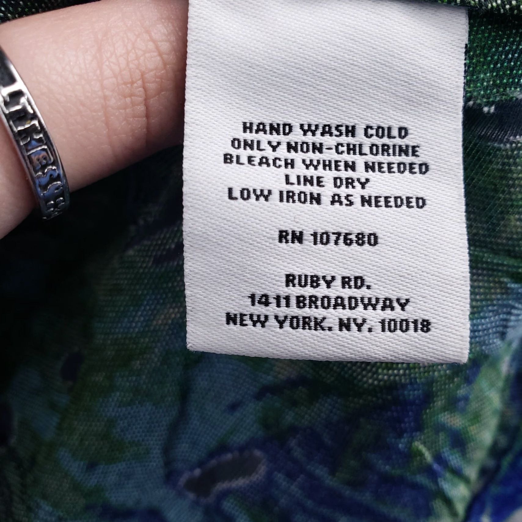 Vintage Ruby Rd. Jacket Womens 12 Green Basic Cropped Full Zip Leaf Print Long Sleeves Jacket Size XL / US 12-14 / IT 48-50 - 4 Thumbnail