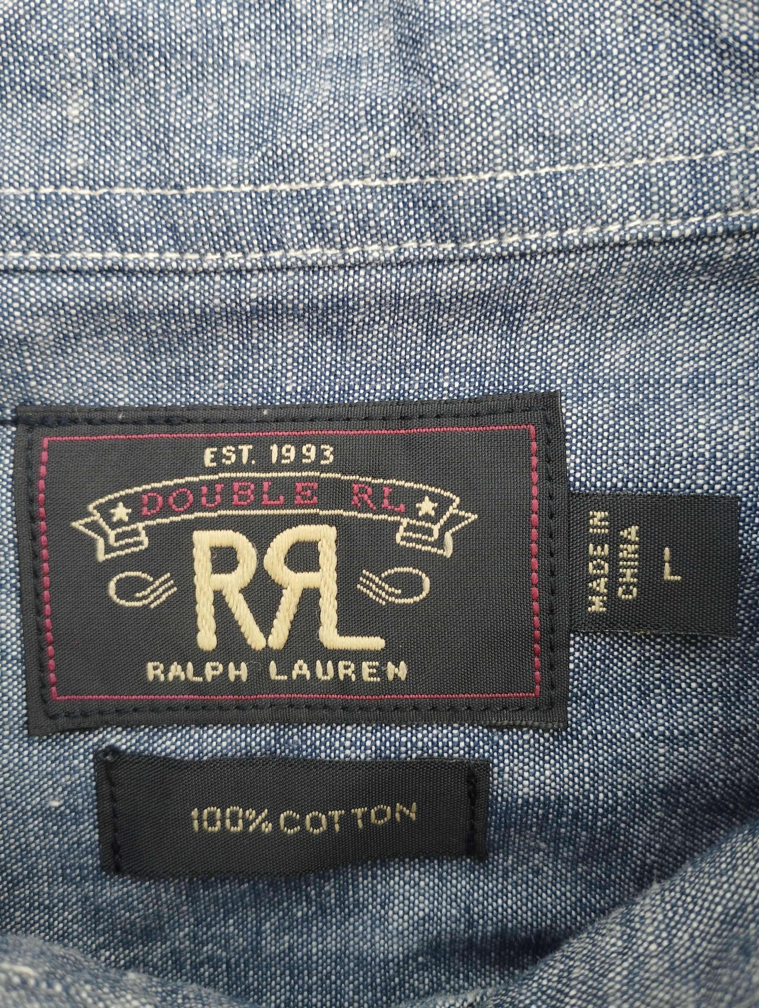 Japanese Brand × Polo Ralph Lauren × Vintage Double RL Polo Ralph chambray Size US L / EU 52-54 / 3 - 7 Thumbnail