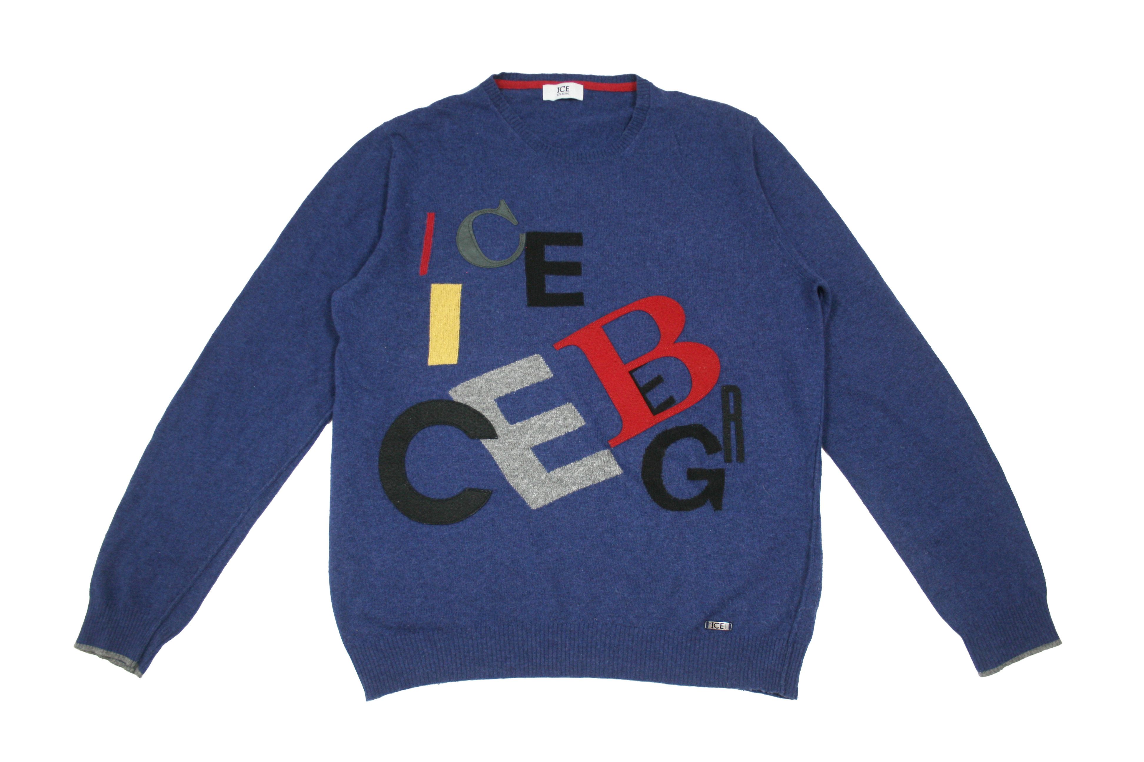 00S Big Logo Wool Knit Sweater Vintage