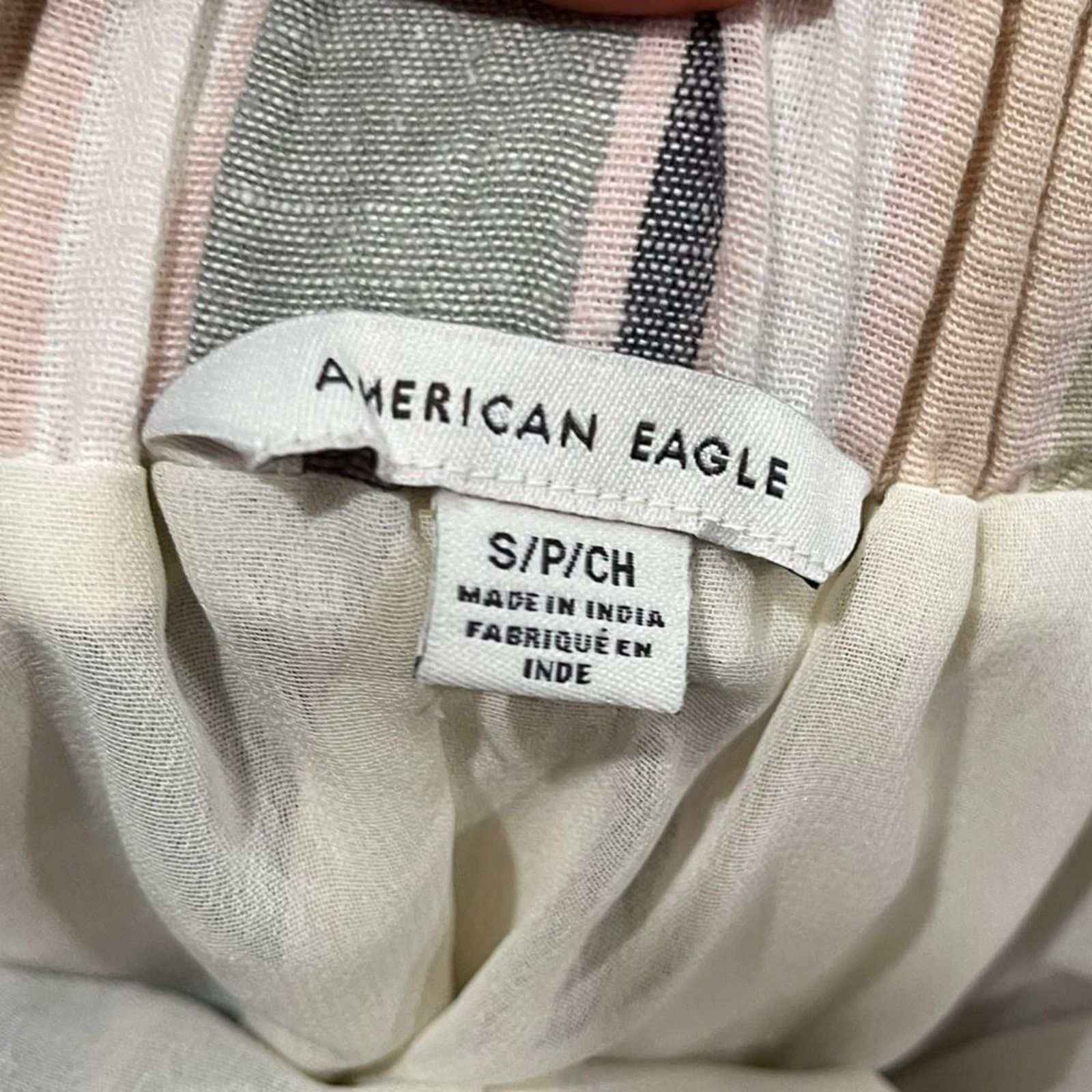 American Eagle Outfitters American Eagle Paperbag Mini Skirt Tie-Waist Linen Cotton S Size 26" / US 2 / IT 38 - 2 Thumbnail