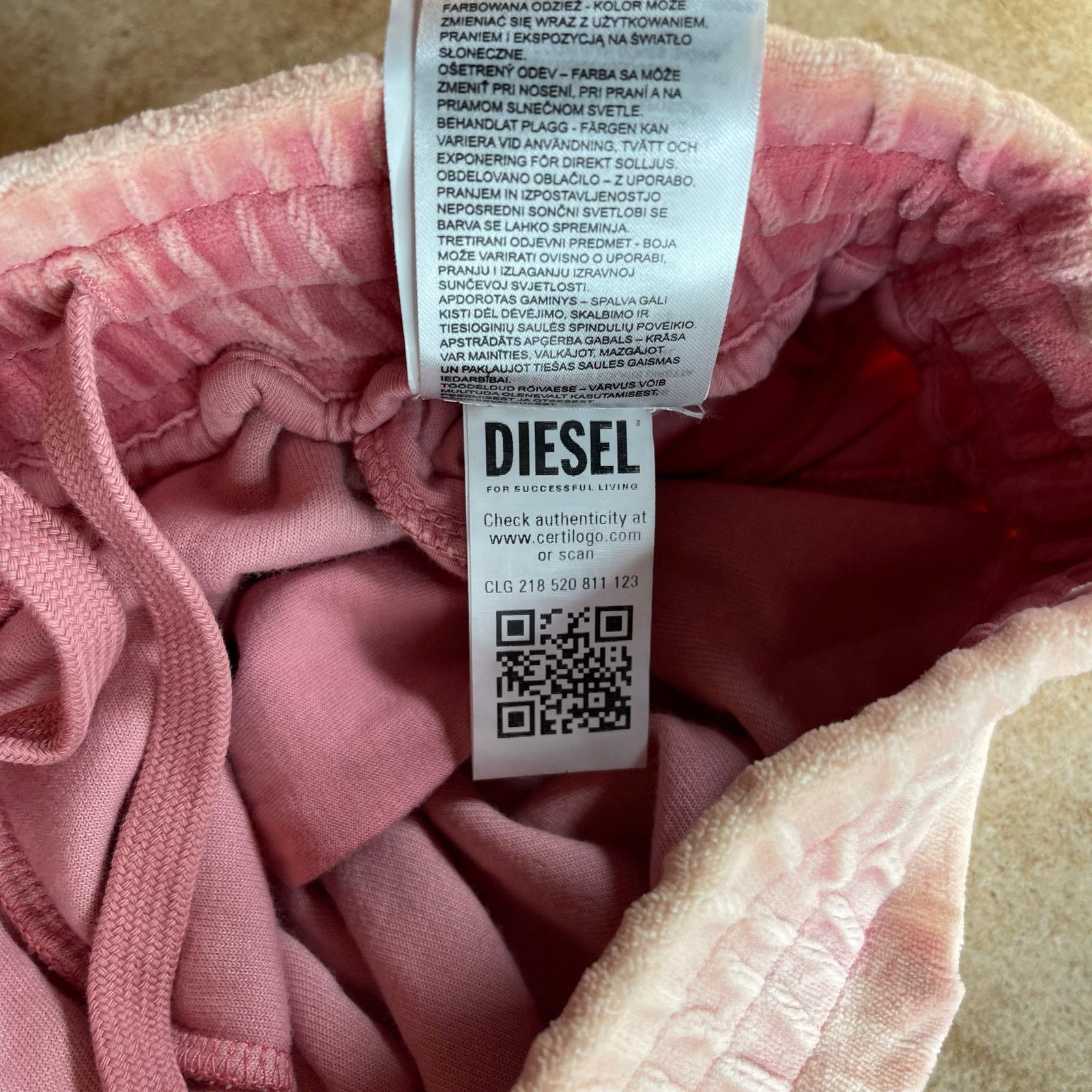 Diesel Diesel Velvet Trousers Pink Size 30" / US 8 / IT 44 - 8 Thumbnail