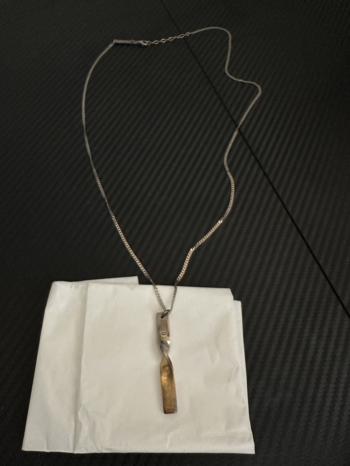 Maison Margiela Maison Margiela Twist Gold Plated & Silver Pendant Necklace Size ONE SIZE - 2 Thumbnail