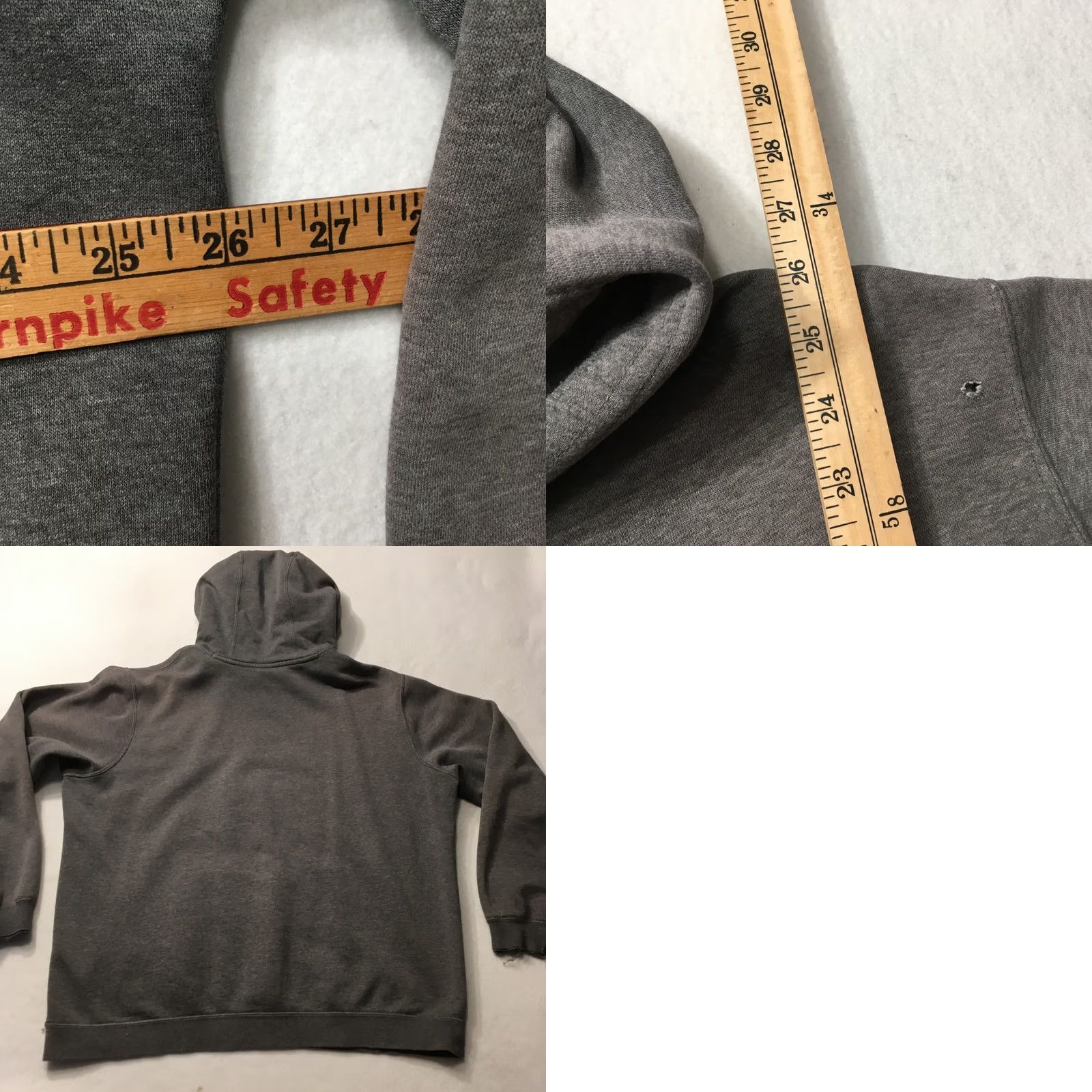 Nike VINTAGE Nike Hoodie Mens Large Center Swoosh Pullover Sweatshirt Cotton Y2K Gray Size US L / EU 52-54 / 3 - 9 Thumbnail