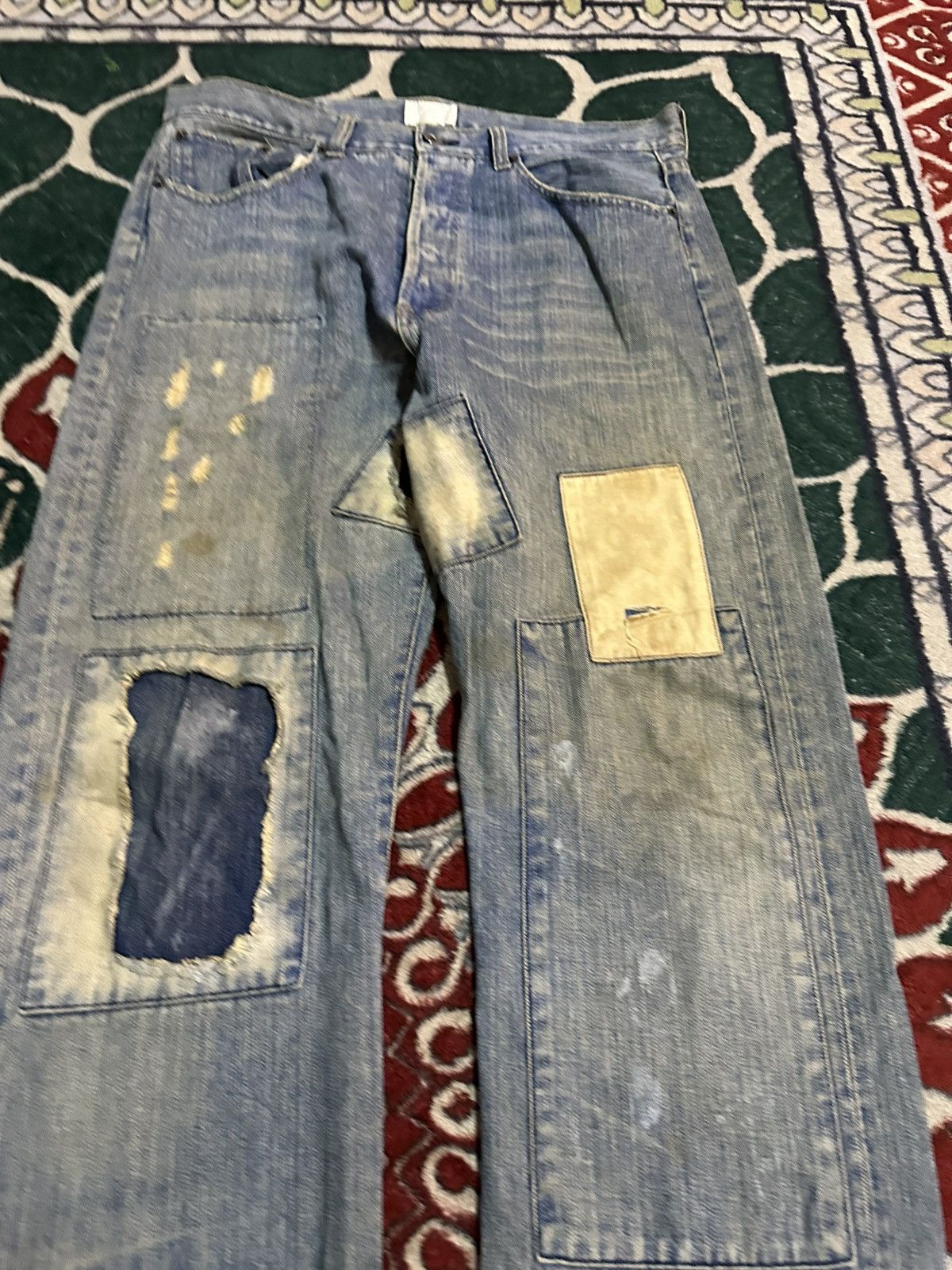 14th Addiction 1990 - Exhibitionist Japan Reconstructed Patch Denim Pant Size US 36 / EU 52 - 8 Thumbnail