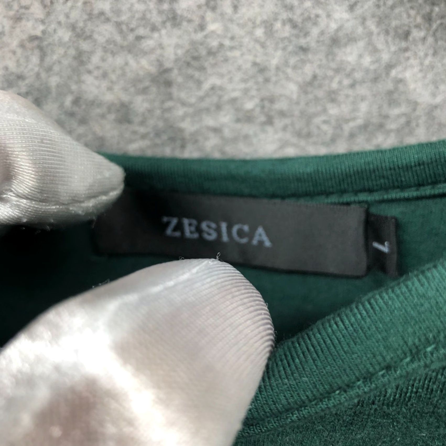 Vintage Zesica Dress Womens L Forest Green Jersey Knit Maxi A-Line Long Sleeve Pullover Crew Neck Pockets Ruffle Holiday Casual Winter Spring Fall Size L / US 10 / IT 46 - 6 Thumbnail