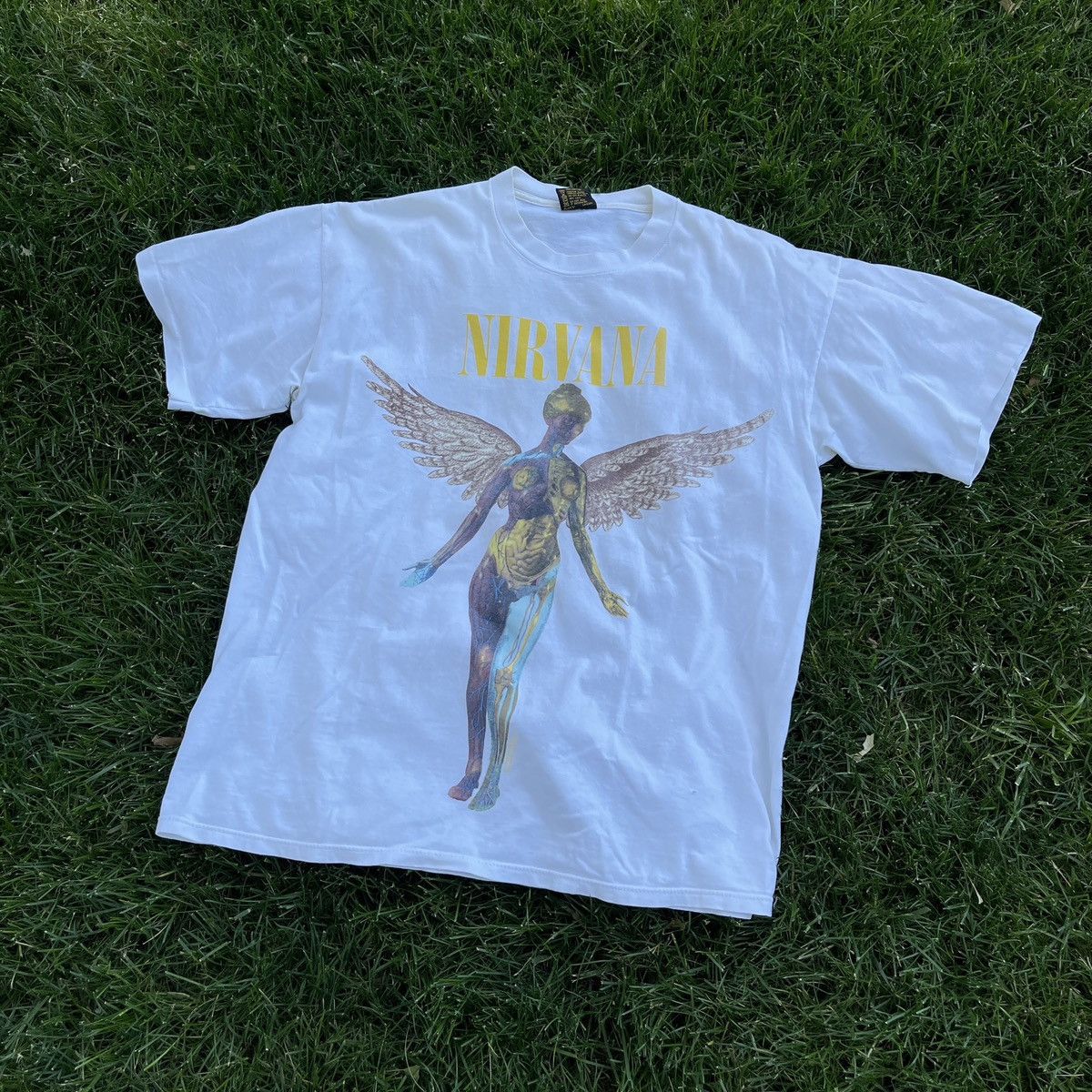 NIRVANA ニルバーナ INUTERO 青ハネ T XL 1993 USA NIRVANA ニルバーナ INUTERO 青ハネ T XL 1993 USA - メルカリ