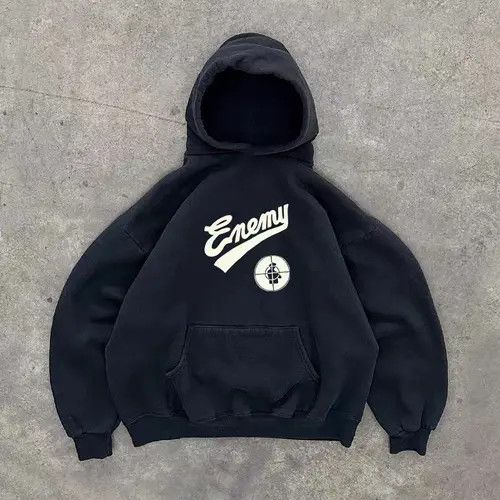 Japanese Brand Hoodie Black washed retro shooting print hoodie y2k Size US L / EU 52-54 / 3 - 1 Thumbnail