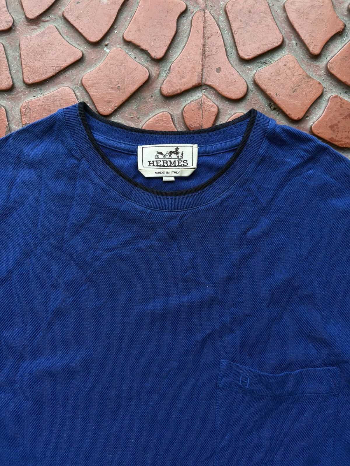 Hermes HERMES “ H” LOGO POCKET TEE Size US M / EU 48-50 / 2 - 5 Thumbnail