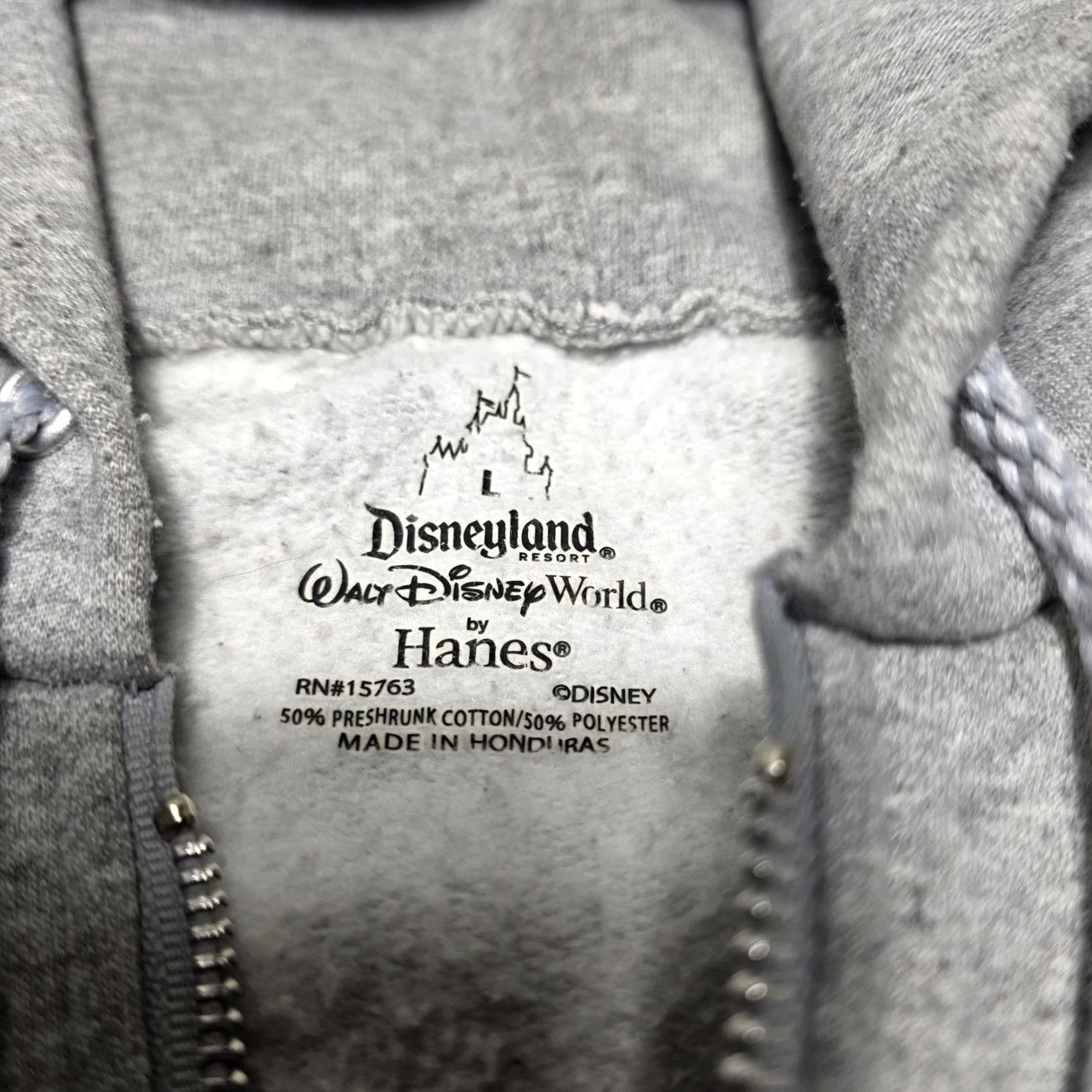 Disney VINTAGE Disney Hoodie Men’s Large Gray Sweatshirt Zip Walt Disney World 2011 Distressed Size US L / EU 52-54 / 3 - 6 Thumbnail