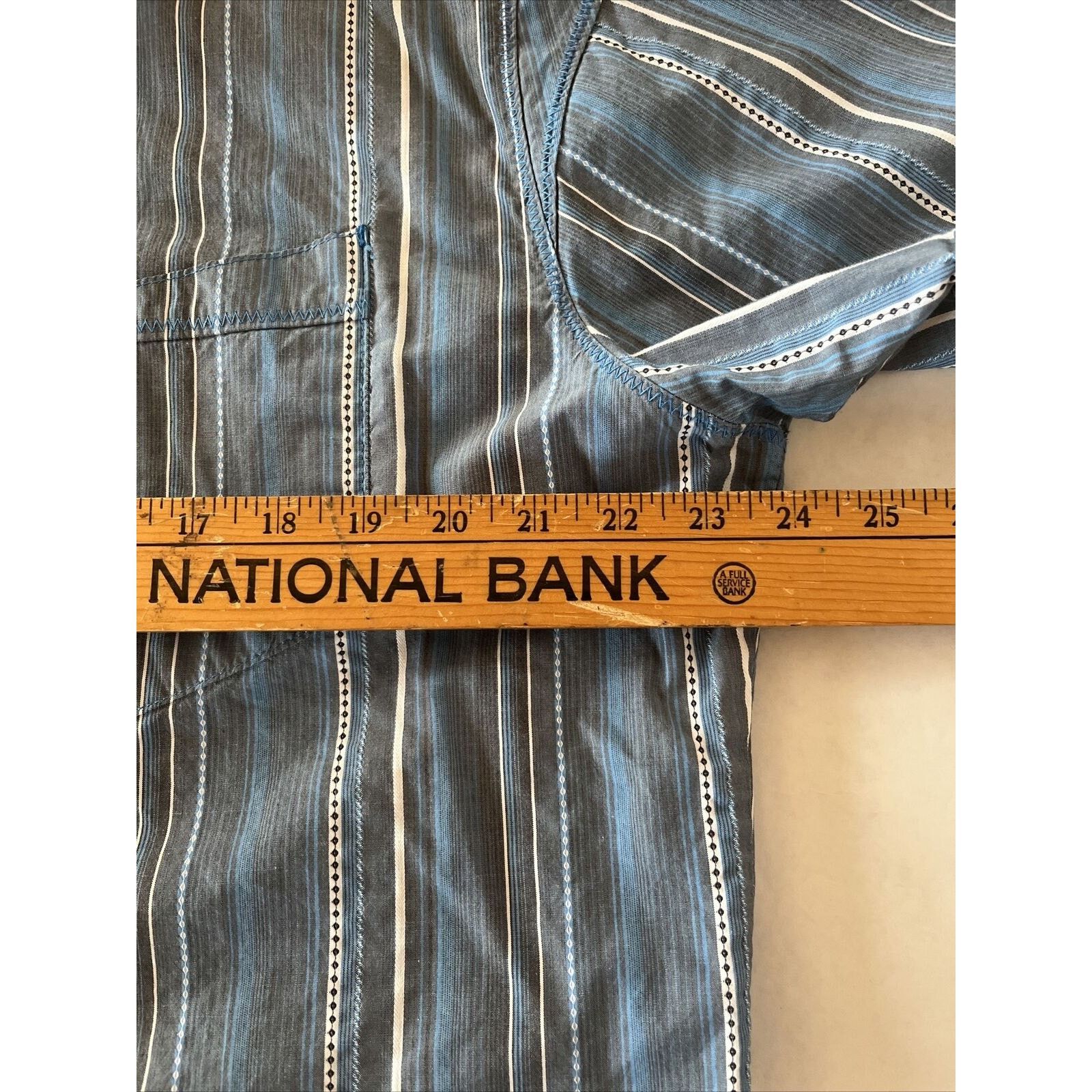 Kuhl Kühl Suncel Men’s L Blue White Striped Cotton Tencel Shirt Size US L / EU 52-54 / 3 - 10 Thumbnail
