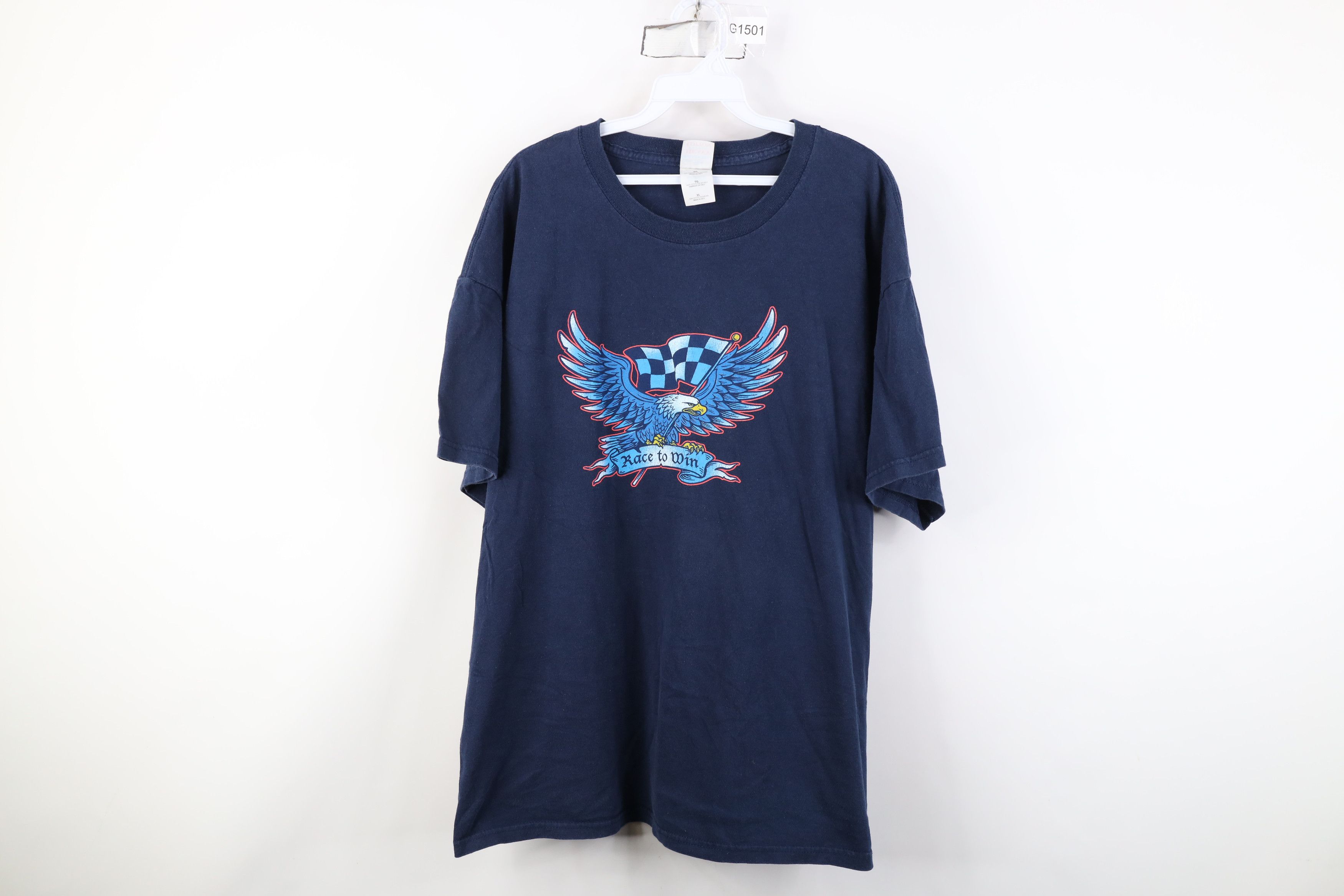Vintage Vintage Michigan International Speedway Eagle Flag T-Shirt Size US XL / EU 56 / 4 - 1 Thumbnail