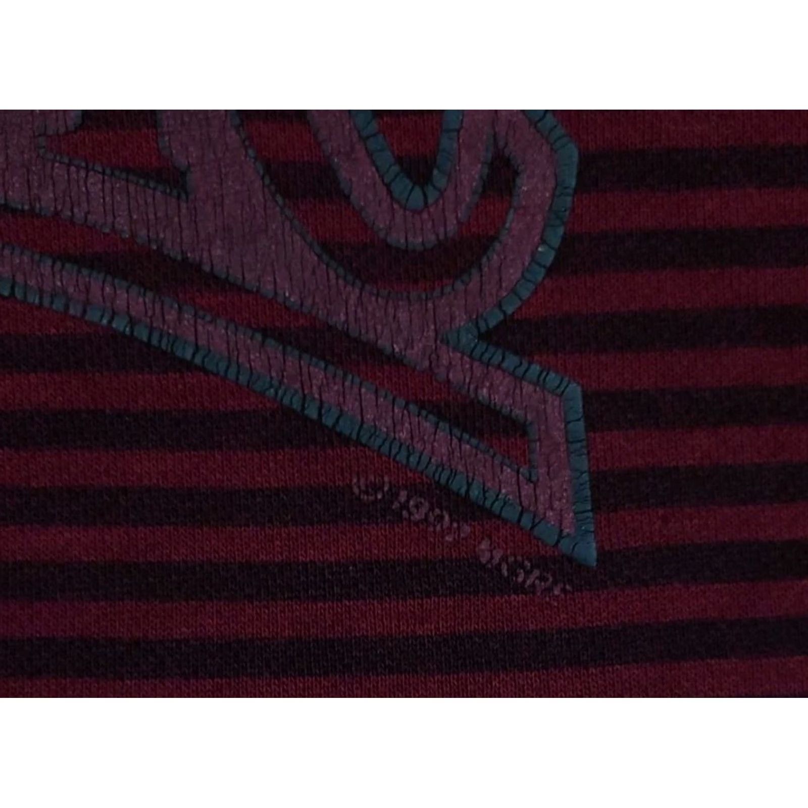 Vintage VINTAGE Shirt Mens L Red IOU Authentic Collection Print Striped Sweatshirt Vtg 90s USA Size US L / EU 52-54 / 3 - 4 Thumbnail