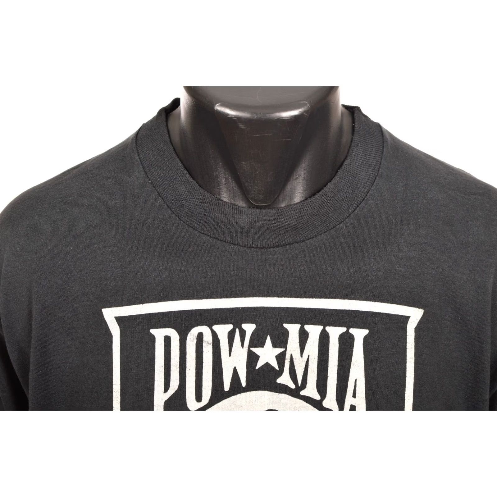 Vintage Screen Stars POW MIA Pennsylvania Cares Vintage T-Shirt XL Black Mens Short Sleeve 50/50 1990s Military Decal Pride Size US XL / EU 56 / 4 - 3 Thumbnail