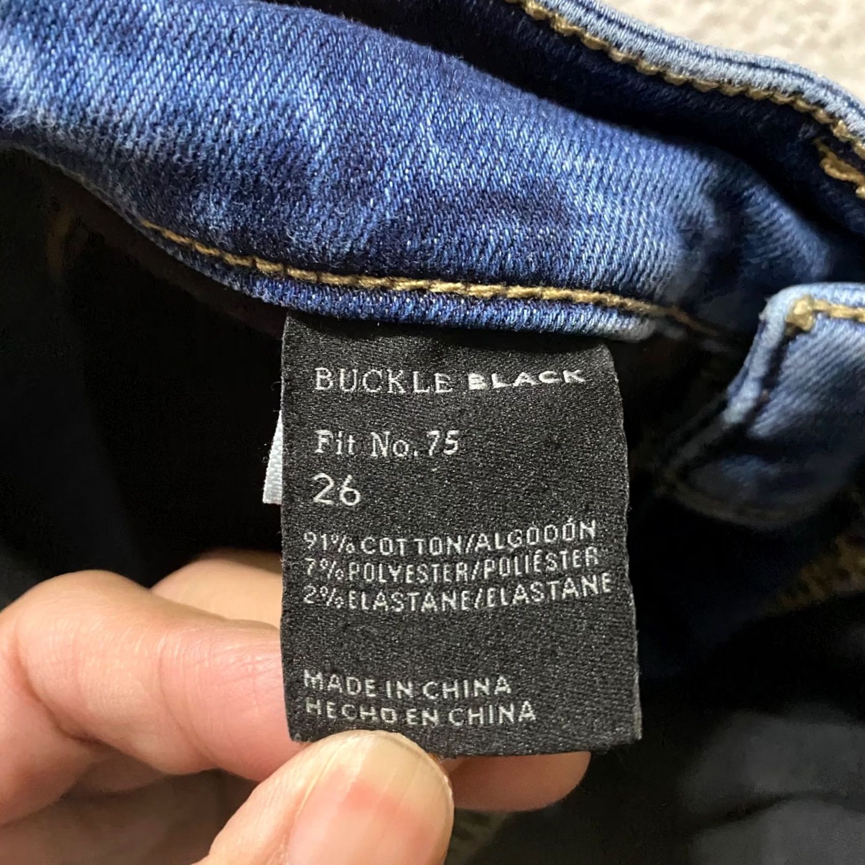 Vintage Buckle Womens Jeans Blue Denim Medium Wash Straight Distressed High Rise sz 26 Size 26" / US 2 / IT 38 - 4 Thumbnail
