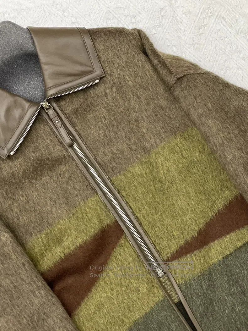 Other Hermes Color Blocked Cashmere Mohair Overcoat Size XXS / US 00 / IT 34 - 3 Thumbnail