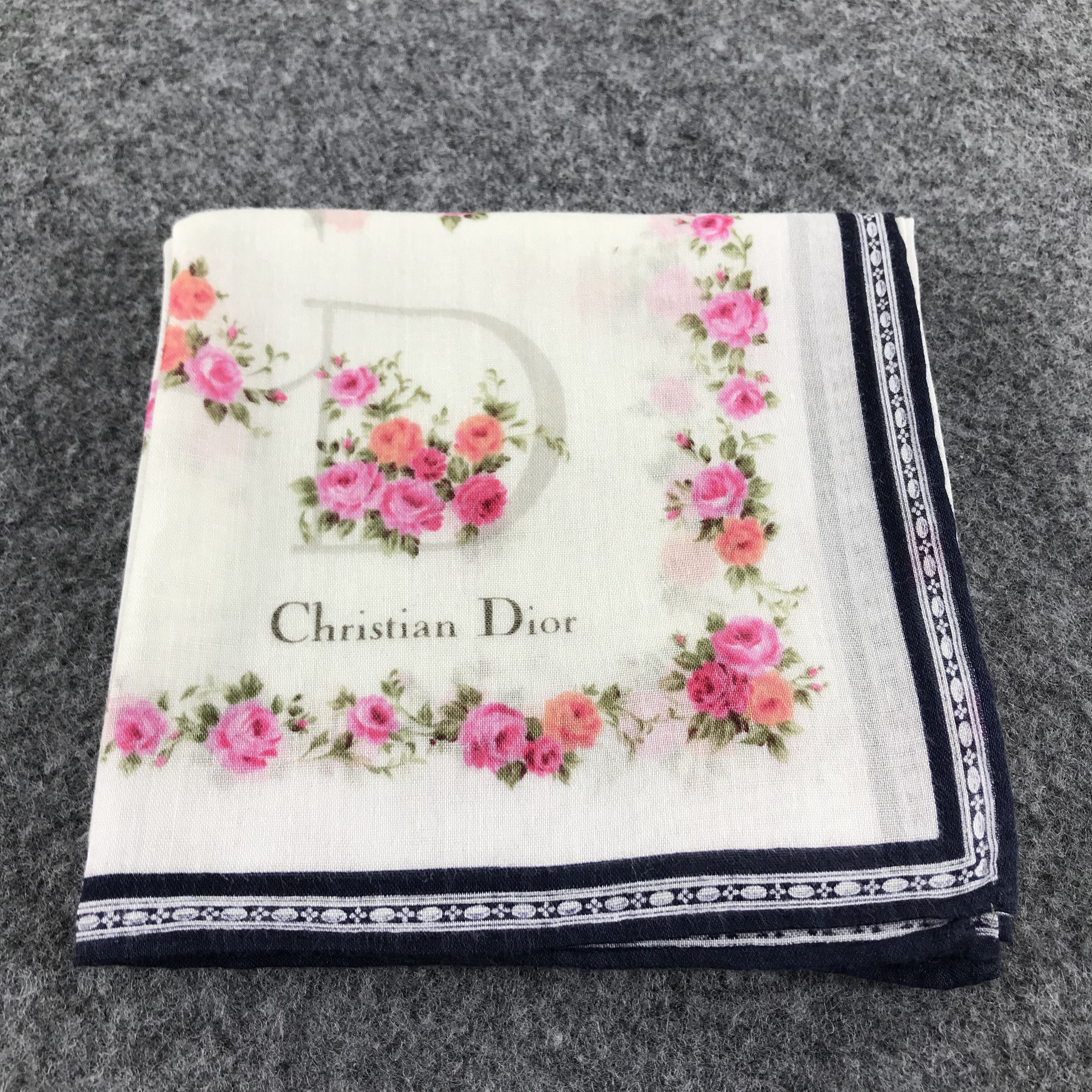 Christian Dior Monsieur Christian Dior CD Handkerchief Neckerchief Bandana H119 Size ONE SIZE - 8 Thumbnail