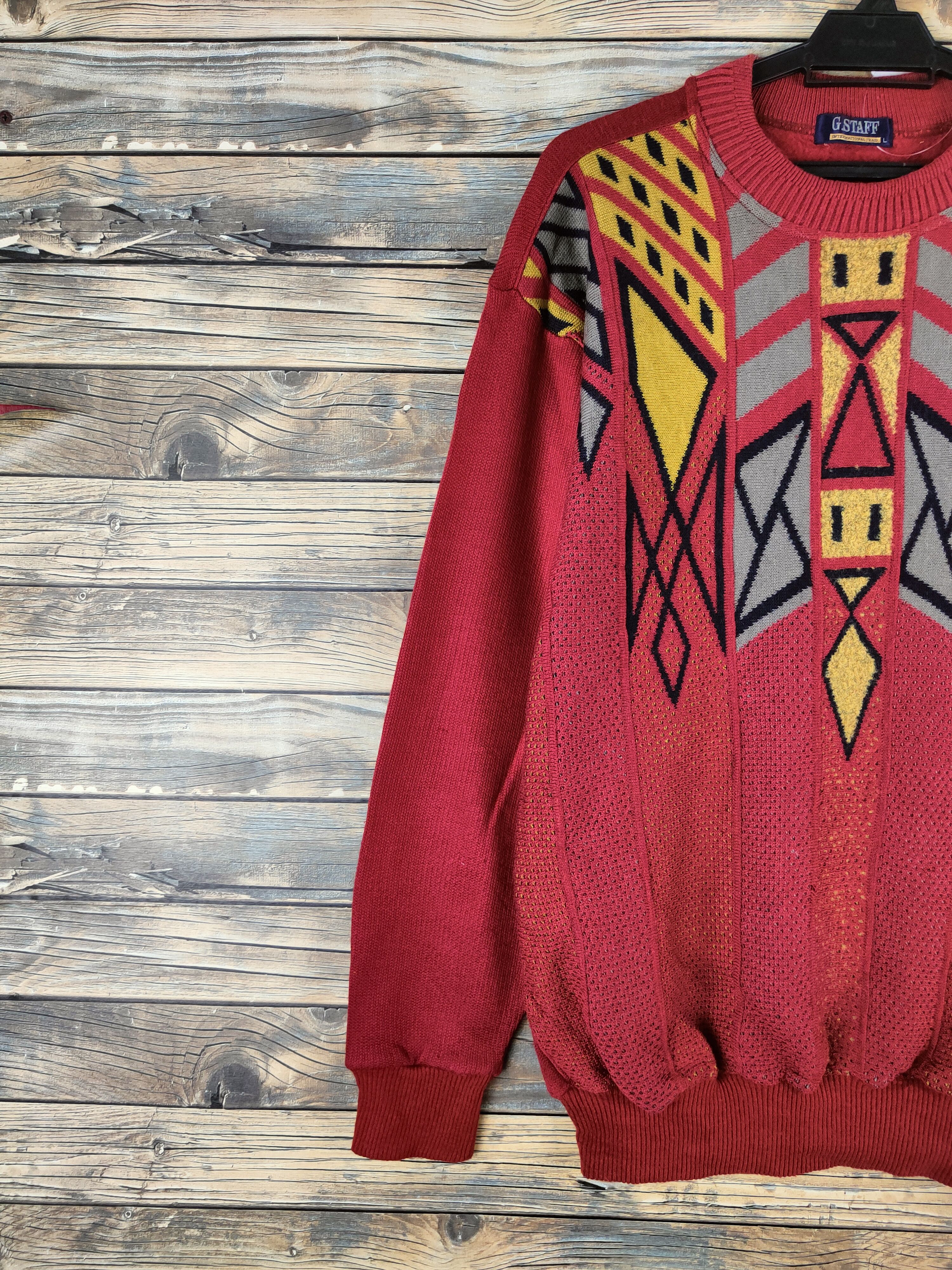 Japanese Brand DL G.Staff Brown Knitwear Sweatshirts #46-142 Size US L / EU 52-54 / 3 - 3 Thumbnail