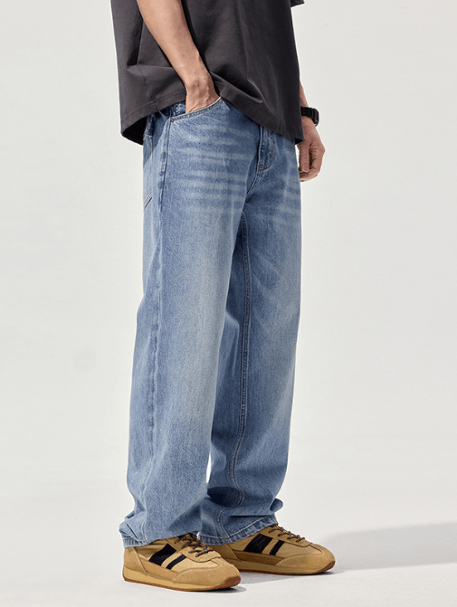 Japanese Brand × Jean American washed light blue straight loose simple jeans Size US 32 / EU 48 - 4 Thumbnail