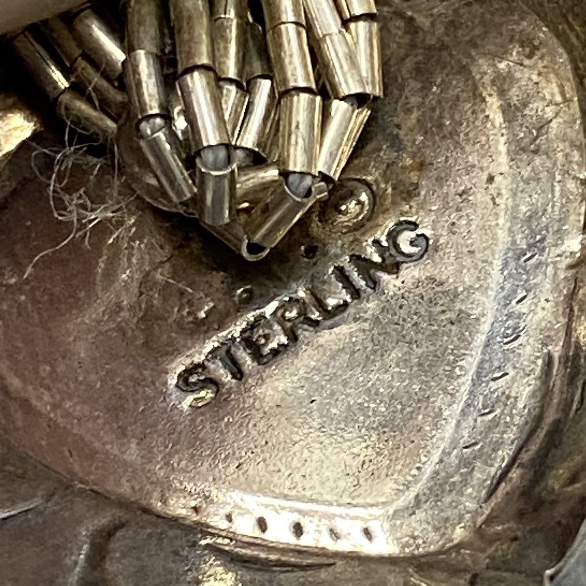 Kapital × Vintage Vtg Navajo Sterling Liquid Silver Heart Squash Blossom Size ONE SIZE - 9 Thumbnail