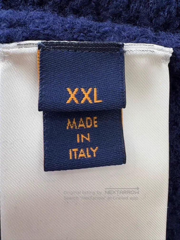 Louis Vuitton Louis Vuitton Blue intarsia monogram teddy knit sweater Size US XXL / EU 58 / 5 - 6 Thumbnail