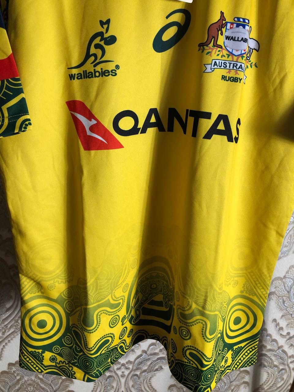 Asics × Canterbury of New Zealand VERY RARE ASICS AUSTRALIA RUGBY WORLD JERSEY FOOTBALL Y2K Size US L / EU 52-54 / 3 - 4 Thumbnail