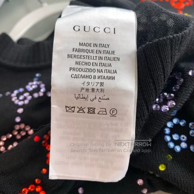 Gucci Gucci Colourful rhinestone old flower wool knitted sweatsh Size US M / EU 48-50 / 2 - 5 Thumbnail