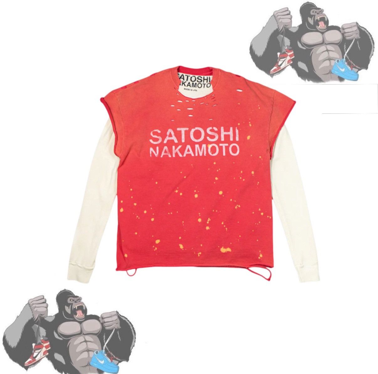 Satoshi Nakamoto Luke T-Shirt Thermal Red
