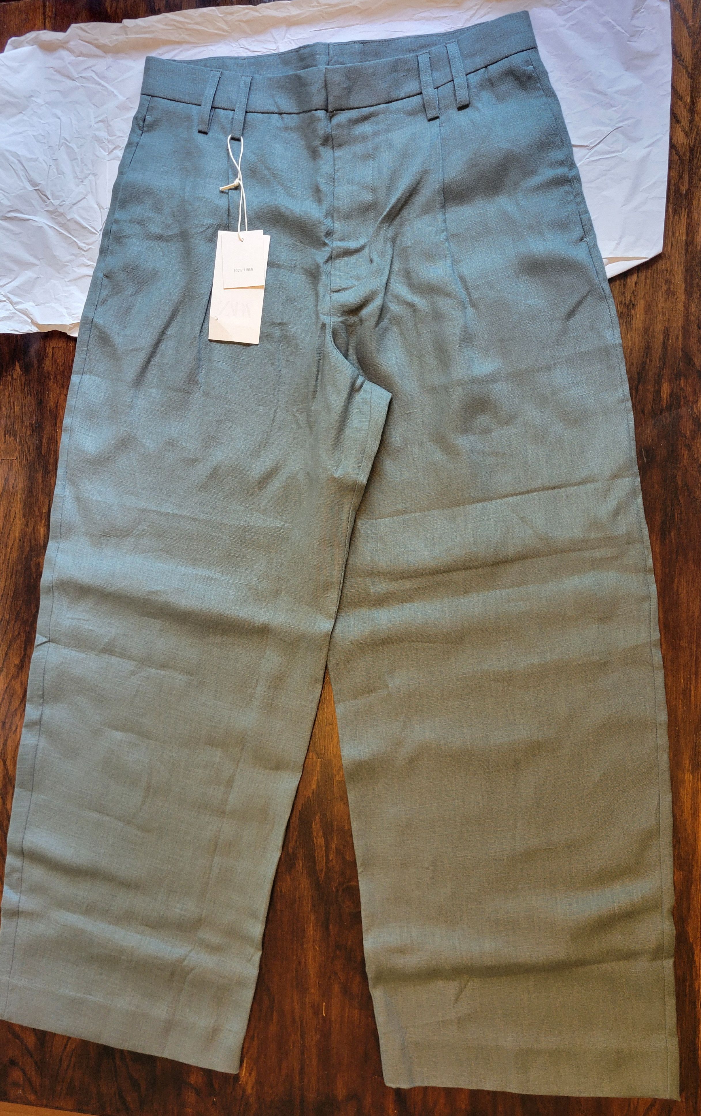 Zara 100% Linen Trousers Size US 30 / EU 46 - 1 Thumbnail