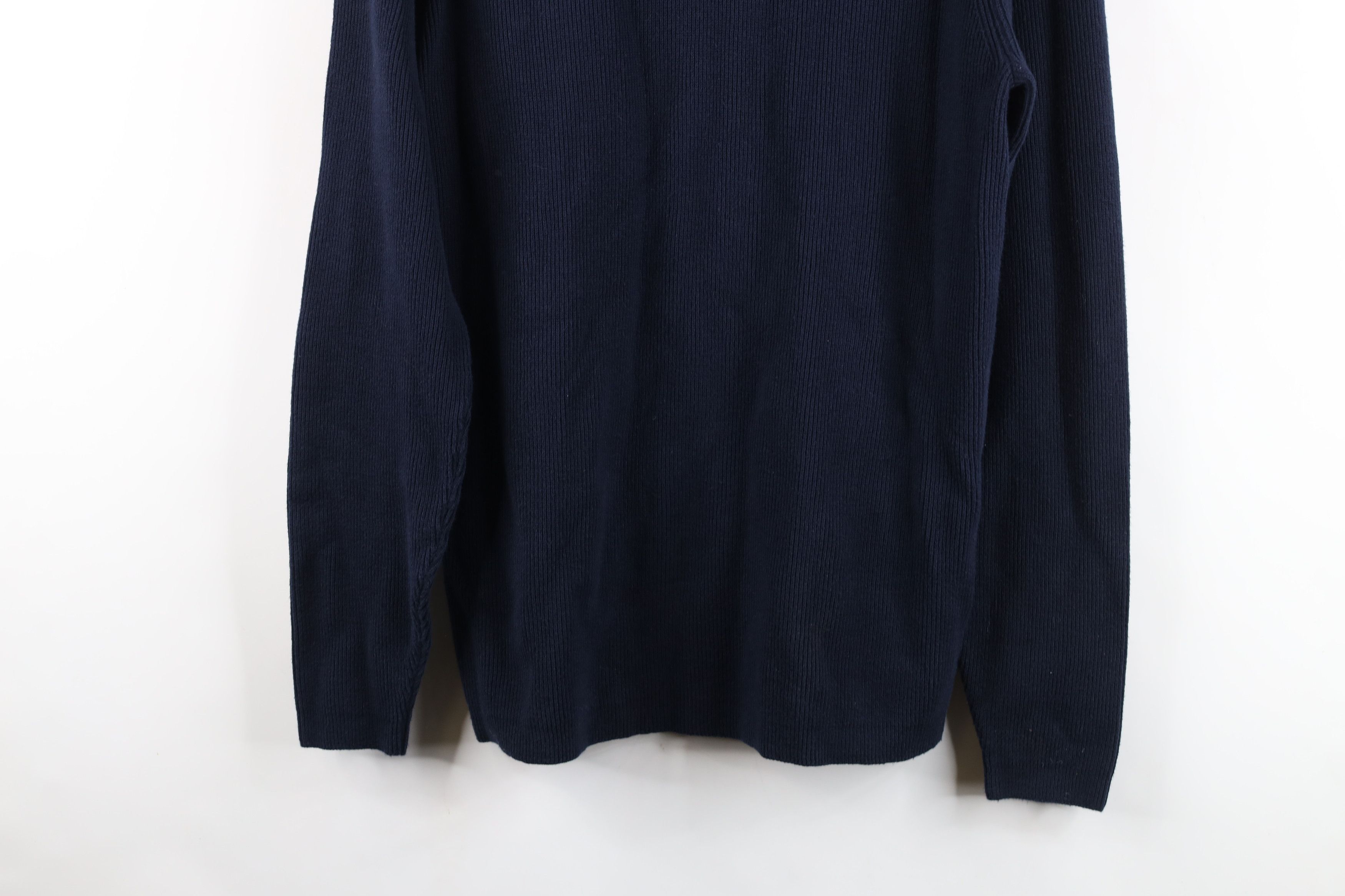 Eddie Bauer Vintage Eddie Bauer Ribbed Knit Collared Sweater Navy Blue Size XL / US 12-14 / IT 48-50 - 3 Thumbnail