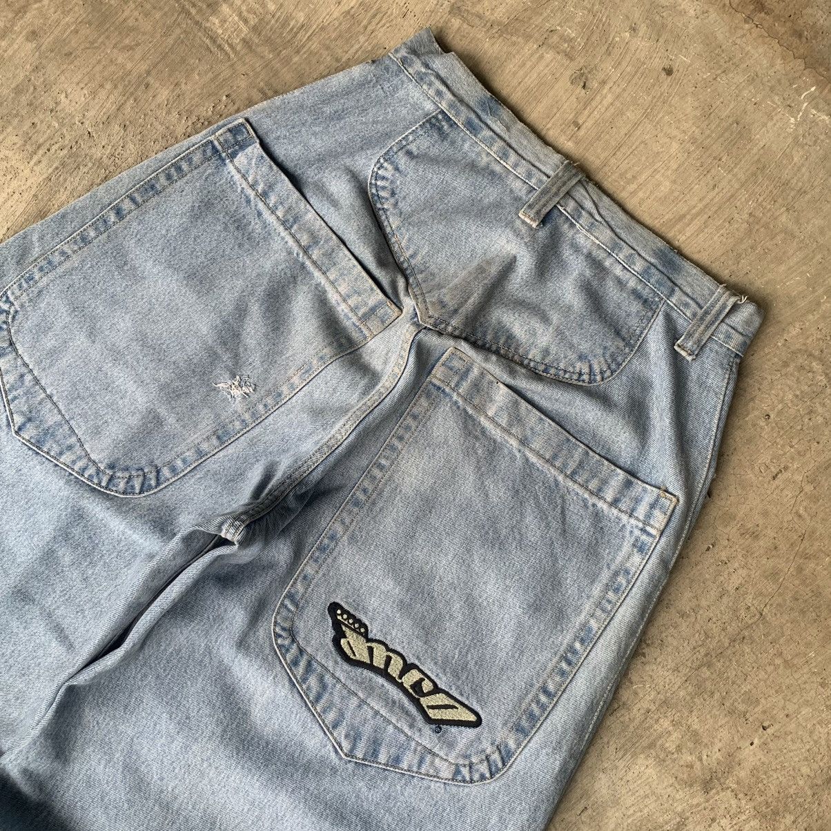 JNCO JNCO Low Down embroidery logo. big pocket Baggy denim Pants Size US 30 / EU 46 - 4 Thumbnail