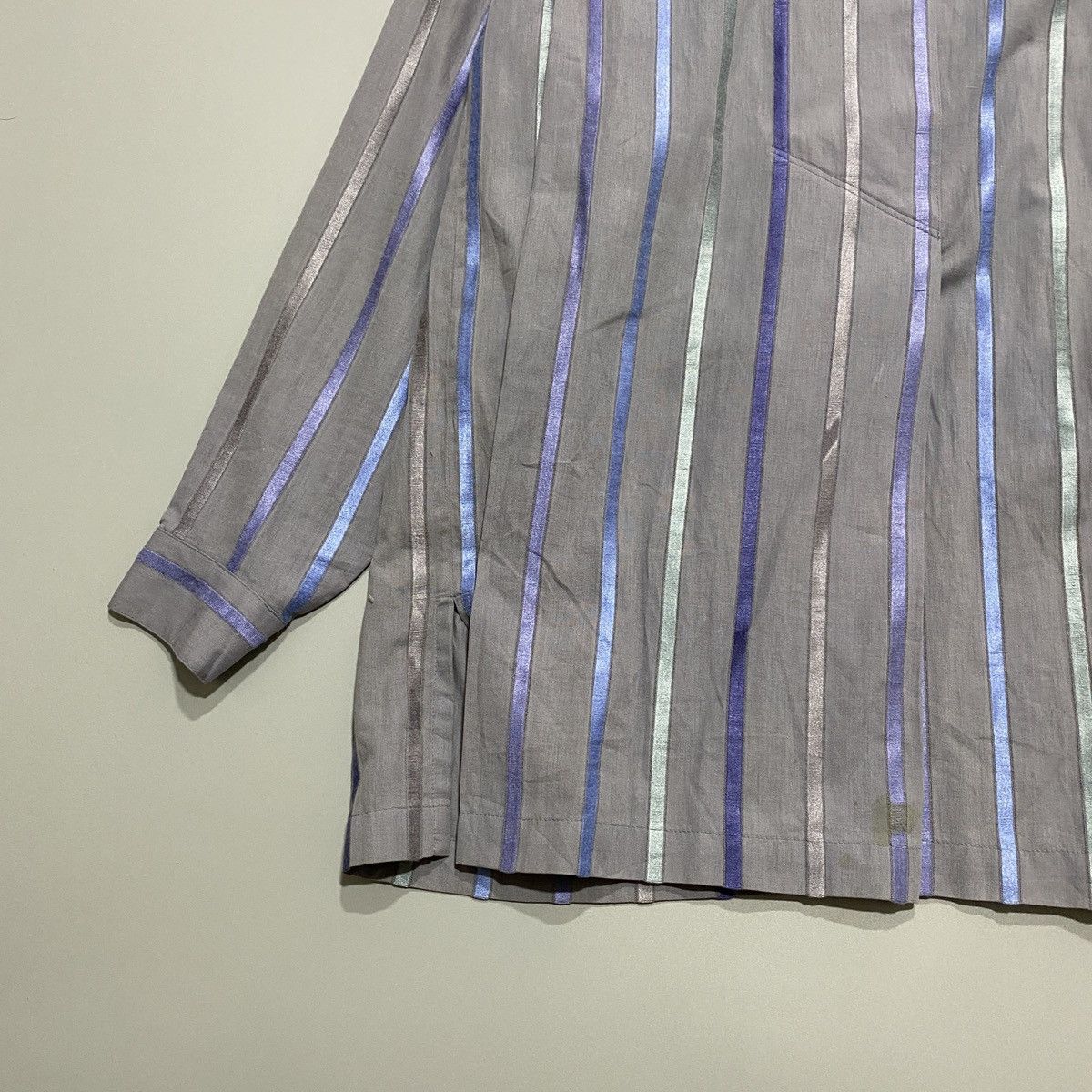 Issey Miyake 90s Issey Miyake Pleated Side Button Shirt Size US M / EU 48-50 / 2 - 3 Thumbnail