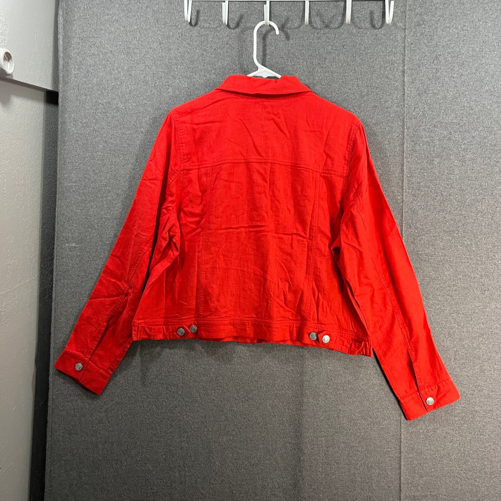 Other Candace Cameron Bure Linen Blend Jacket Cherry, Size L / US 10 / IT 46 - 2 Thumbnail