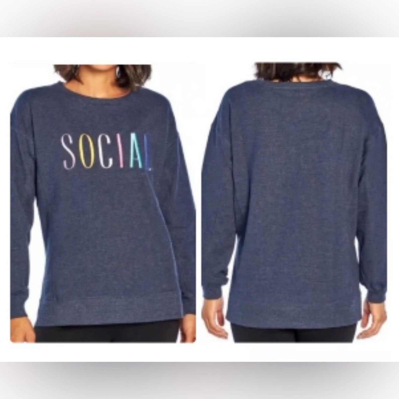 Wildfox Wildfox Social Embroidered Sweatshirt Size 3XL / US 20-22 - 9 Thumbnail