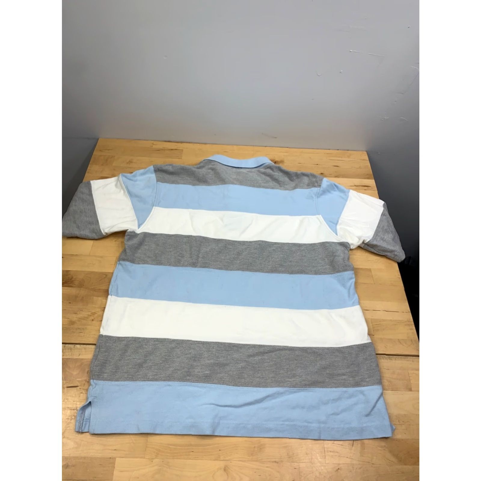 Southpole VINTAGE Southpole Polo Shirt Mens L Striped Blue Gray Y2K Short Sleeve 12138 Size US L / EU 52-54 / 3 - 6 Thumbnail