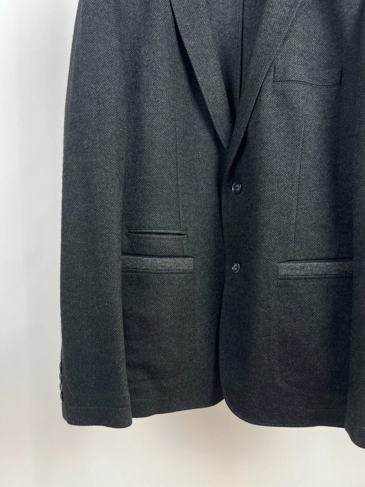 Hugo Boss Hugo Boss Men's Dark Gray Unlined Slim Fit Blazer Jacket Size 46R - 6 Thumbnail