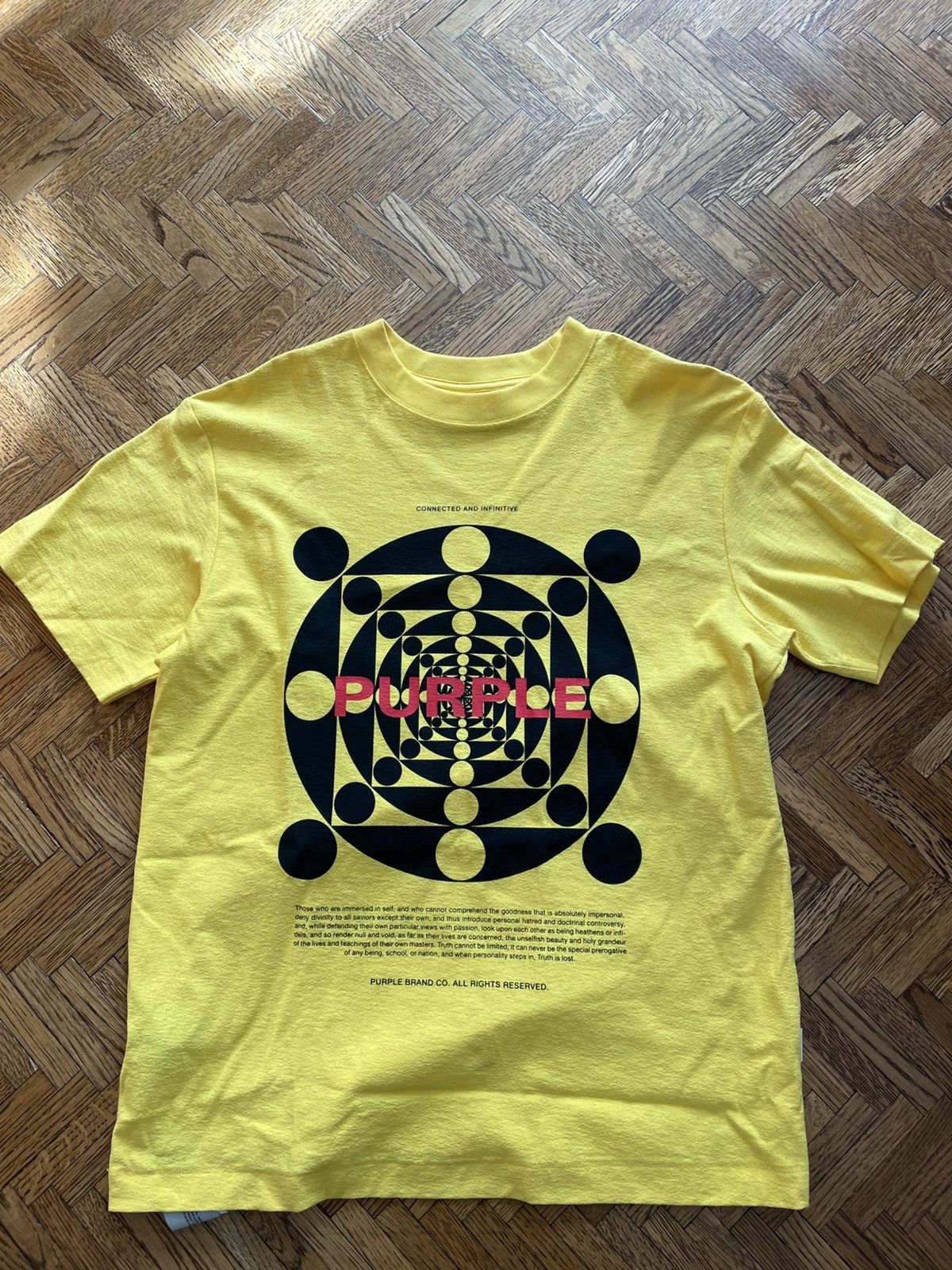 Purple Brand Purple Brand Yellow Connected and Infinitive Tee Size US S / EU 44-46 / 1 - 1 Thumbnail